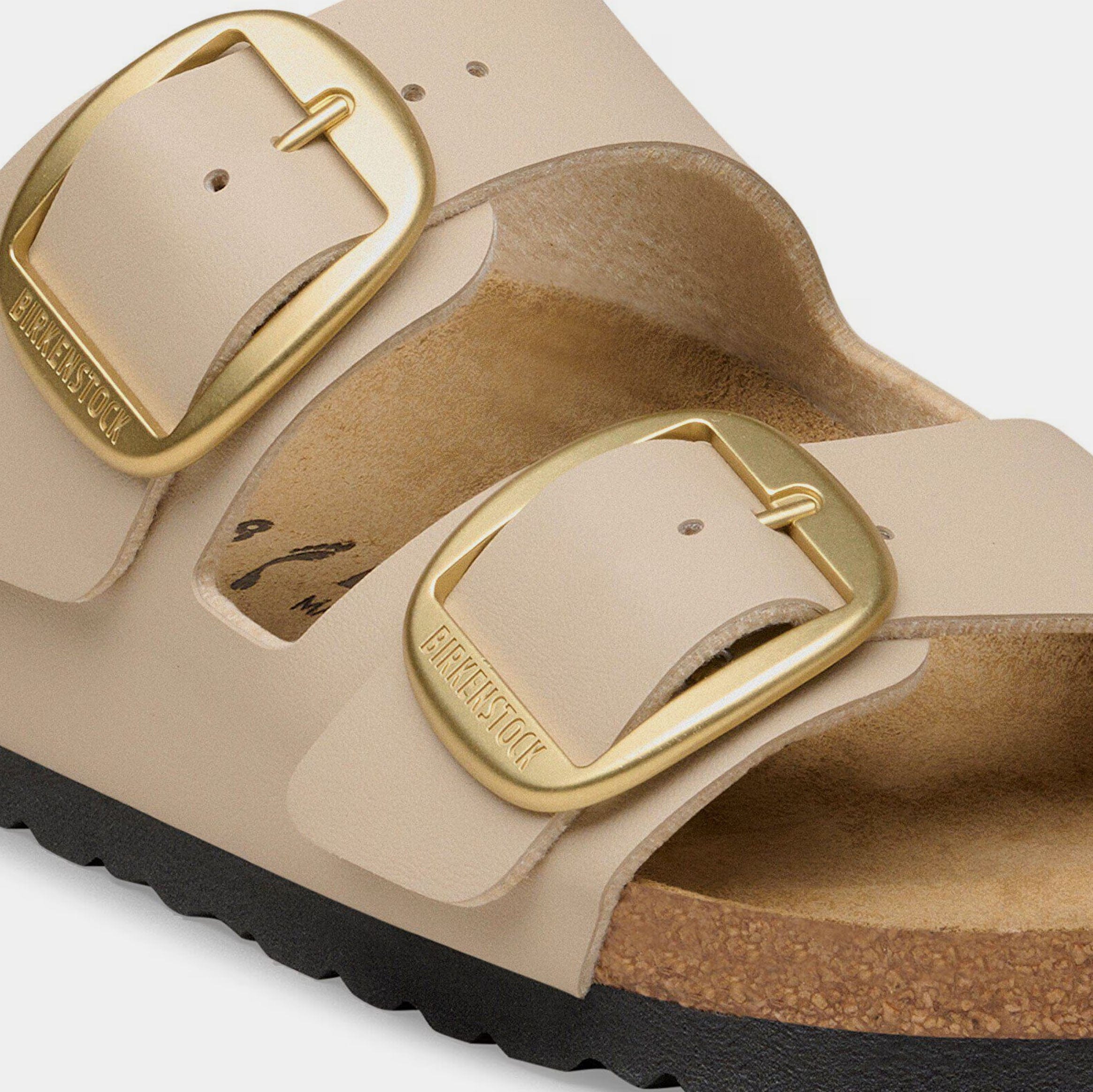 Birkenstock Arizona Big Buckle Womens Sandals (Beige/Gold)