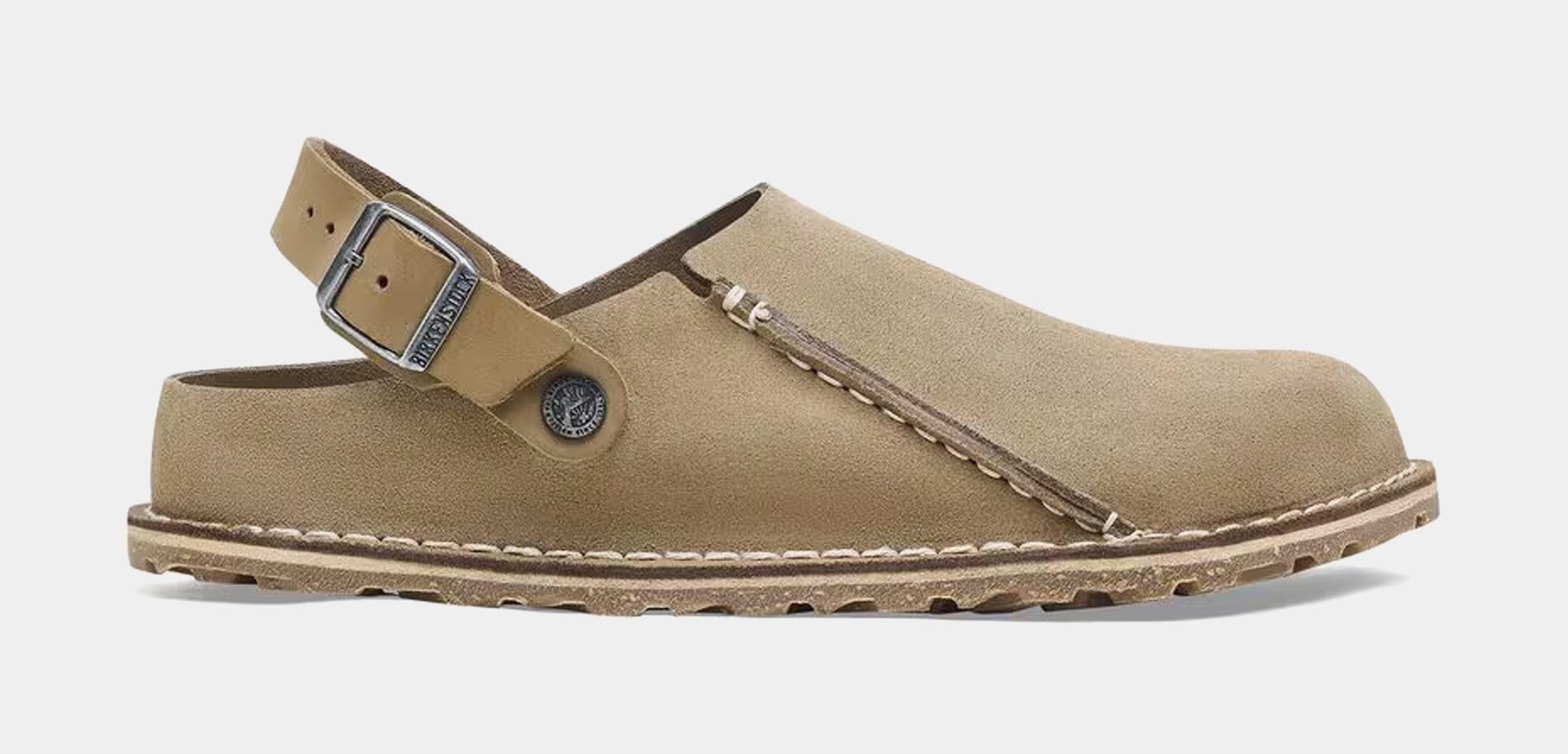 Birkenstock Lutry Premium Suede Womens Sandals (Gray Taupe)