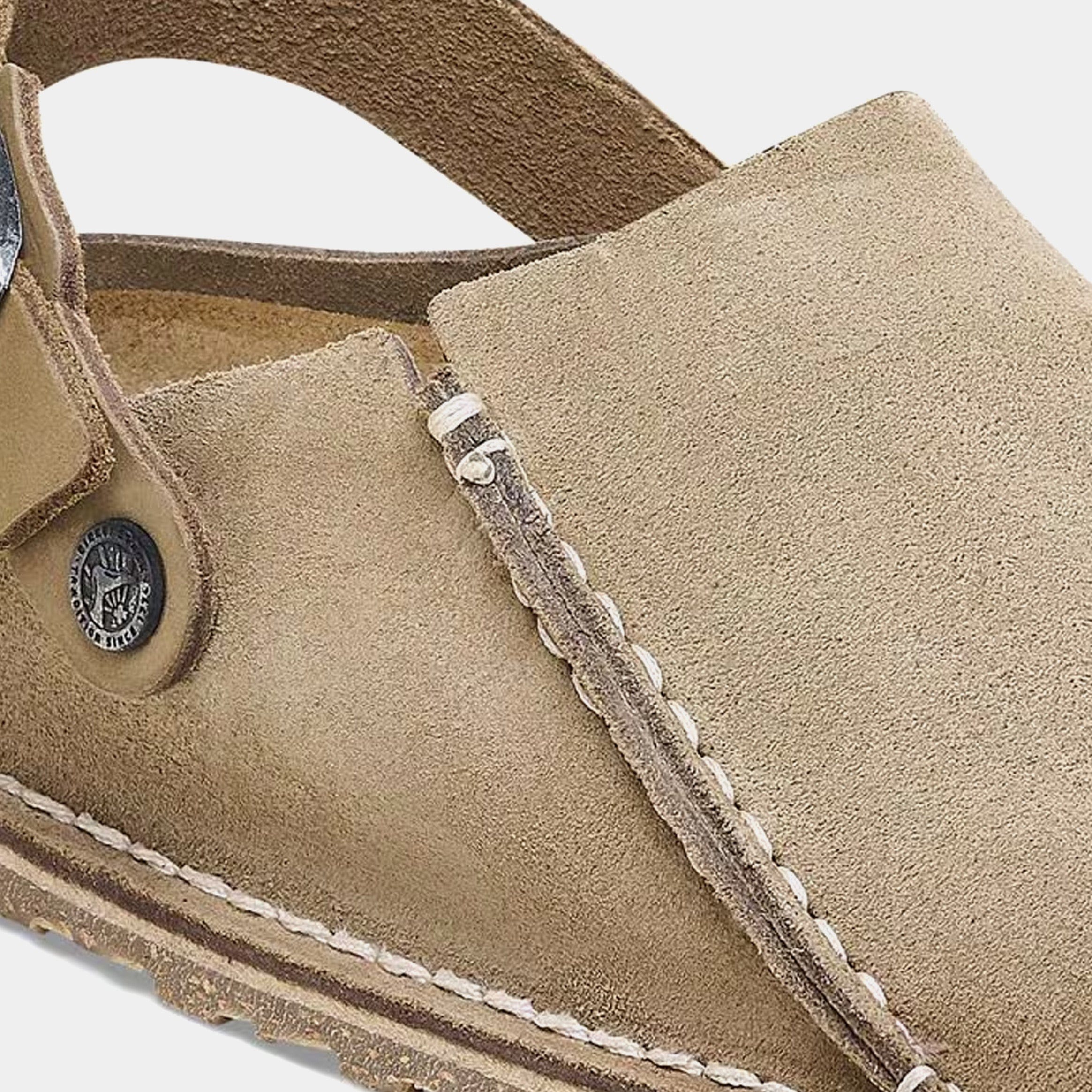 Birkenstock Lutry Premium Suede Womens Sandals (Gray Taupe)