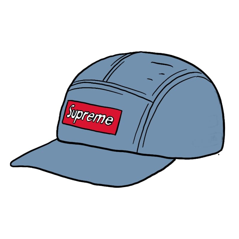 Supreme Washed Chino Twill Camp Cap (SS21) Denim