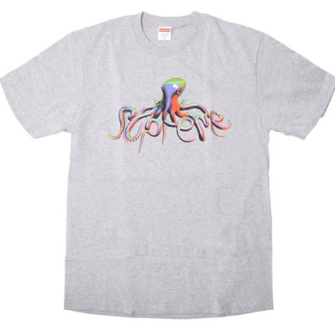 Supreme Tentacles T-Shirt Heather Grey