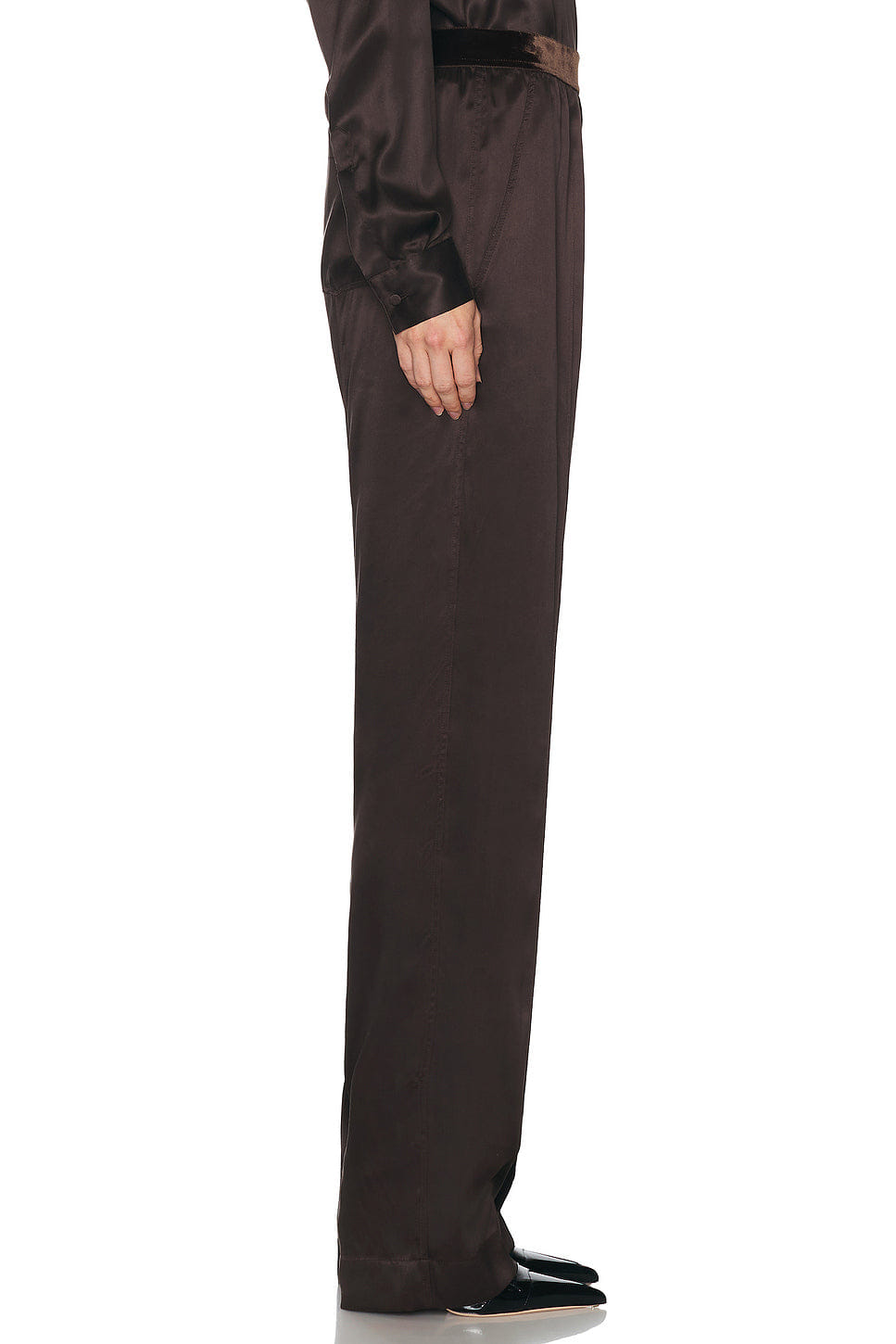 TOM FORD Silk Satin Straight Leg Pant