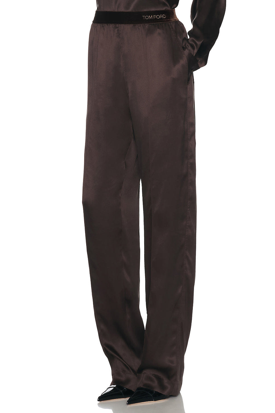 TOM FORD Silk Satin Straight Leg Pant