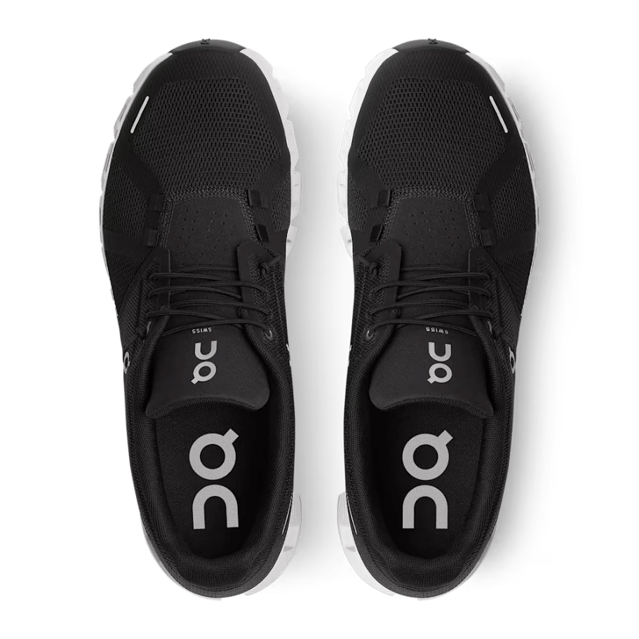 ON Cloud 5 Black White On Running