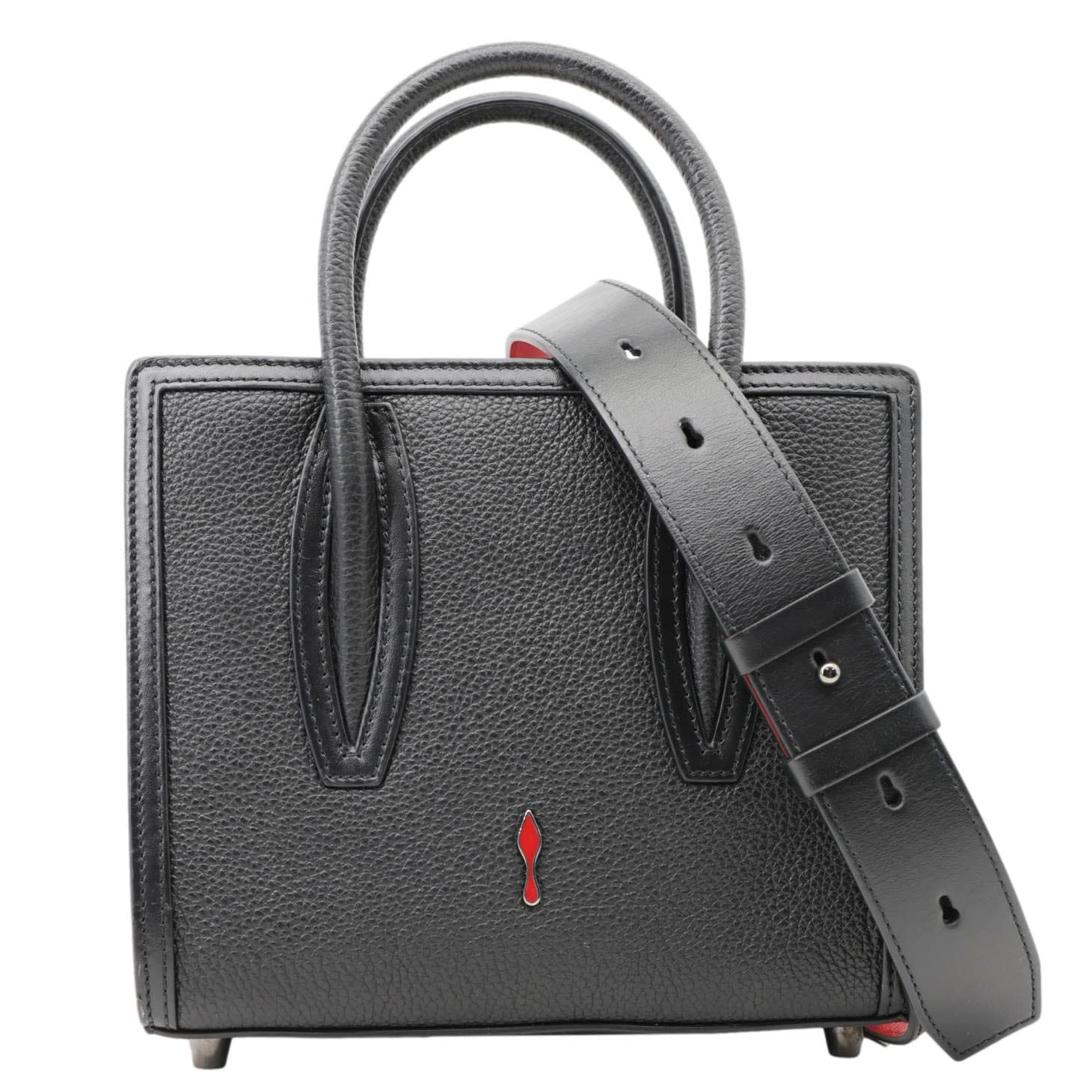 CHRISTIAN LOUBOUTIN Paloma Mini Leather Tote Bag Black