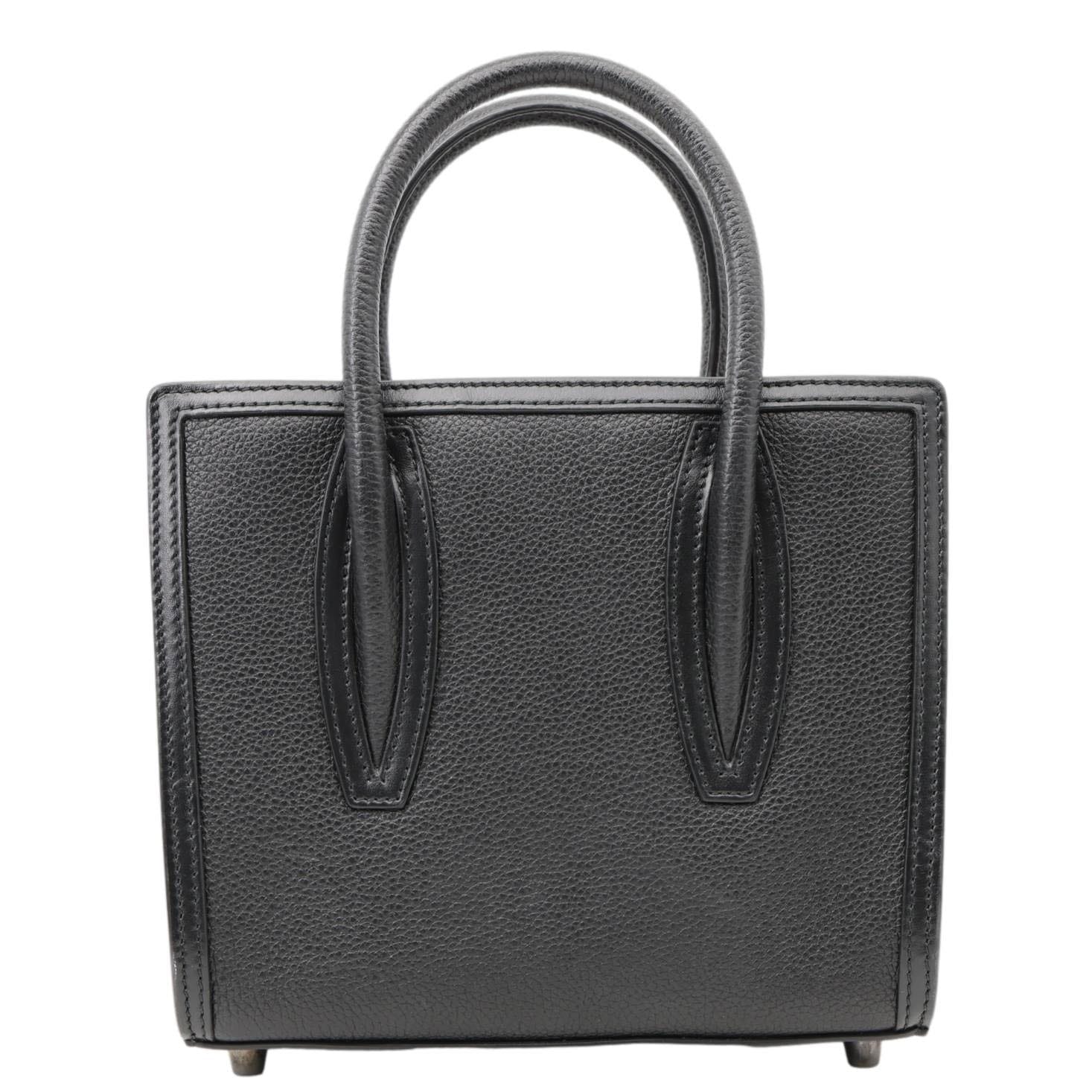 CHRISTIAN LOUBOUTIN Paloma Mini Leather Tote Bag Black