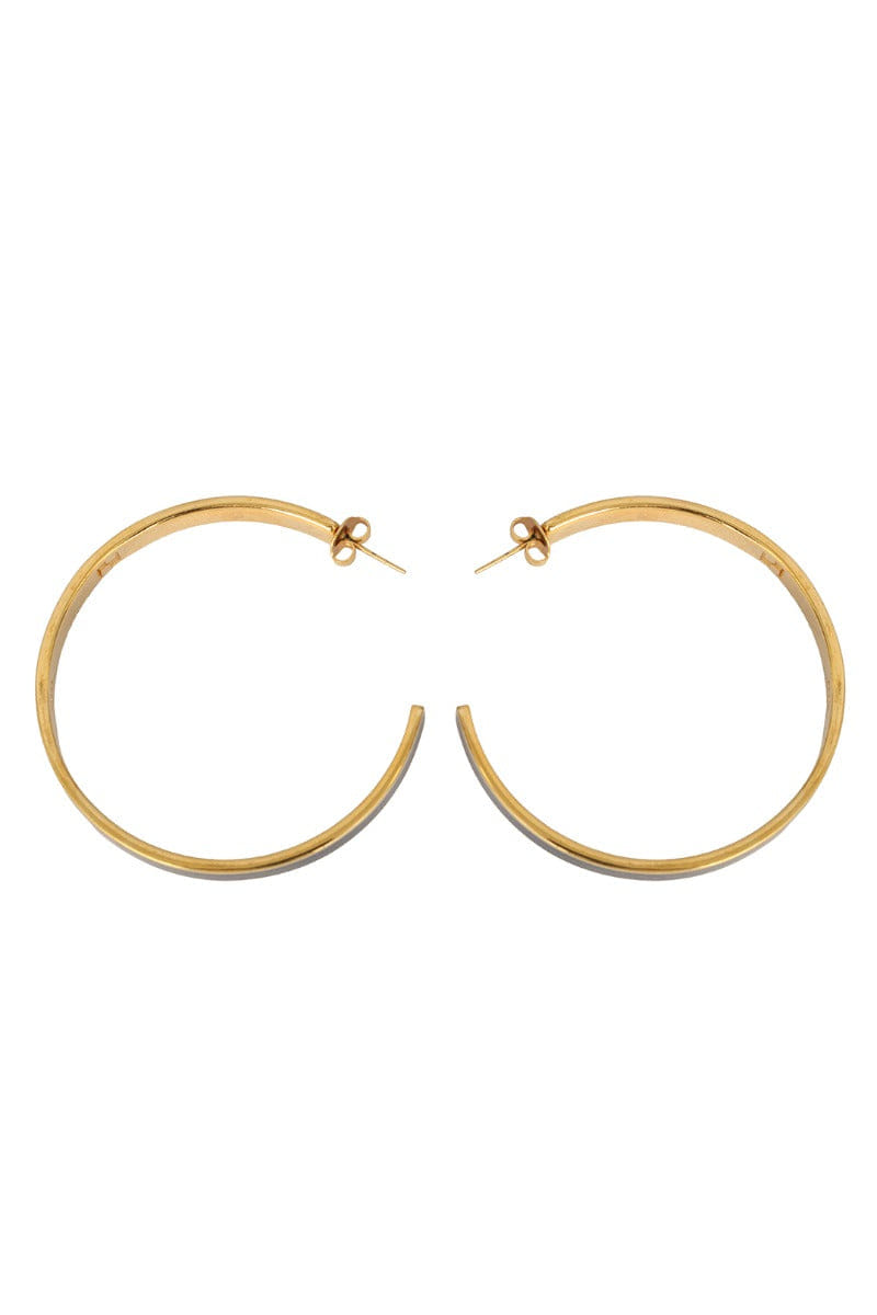 Fendi Ff The Fendista Bicolor Hoop Earrings