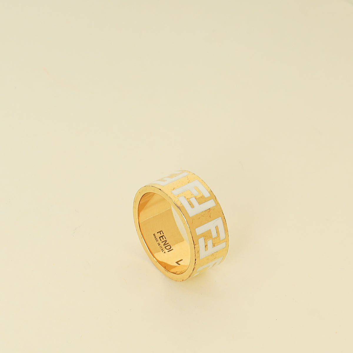 Fendi White Forever Fendi Large Ring
