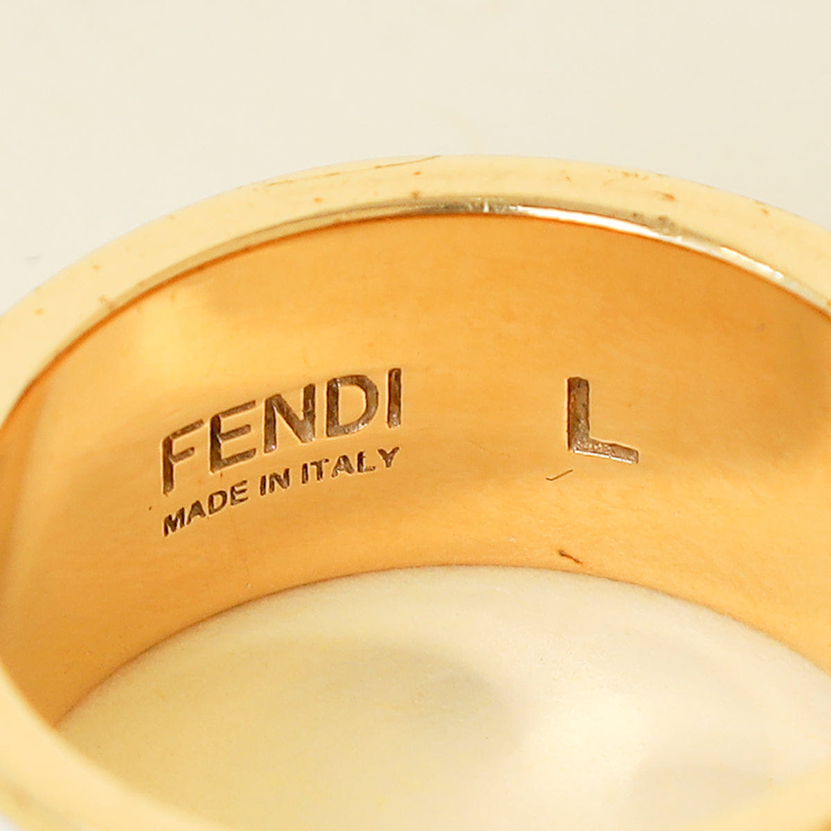 Fendi White Forever Fendi Large Ring