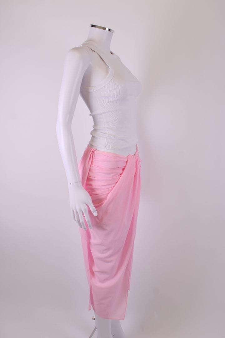 Jacquemus Draped Skirt Pink 8