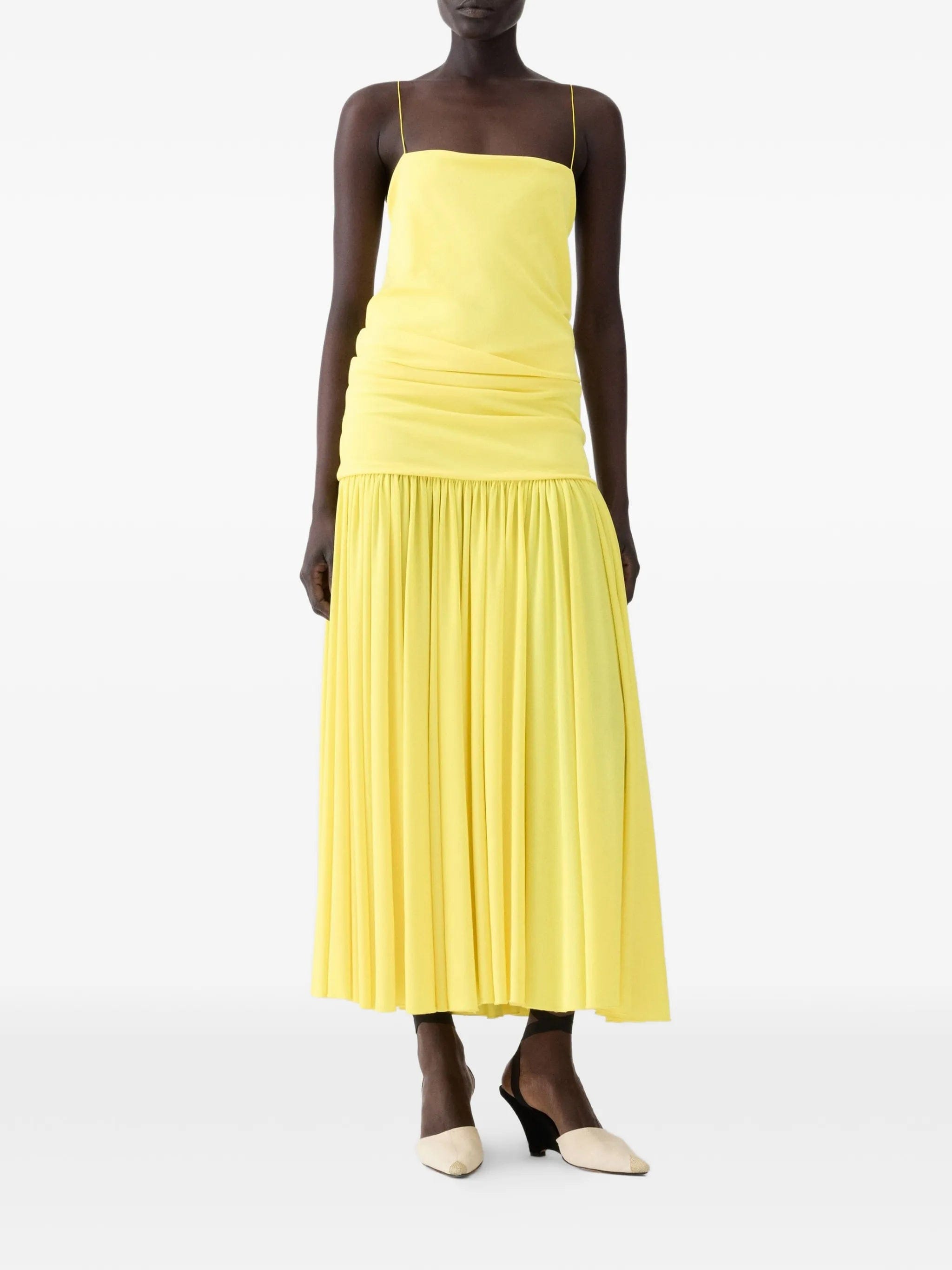 Jacquemus cross - back gathered dress