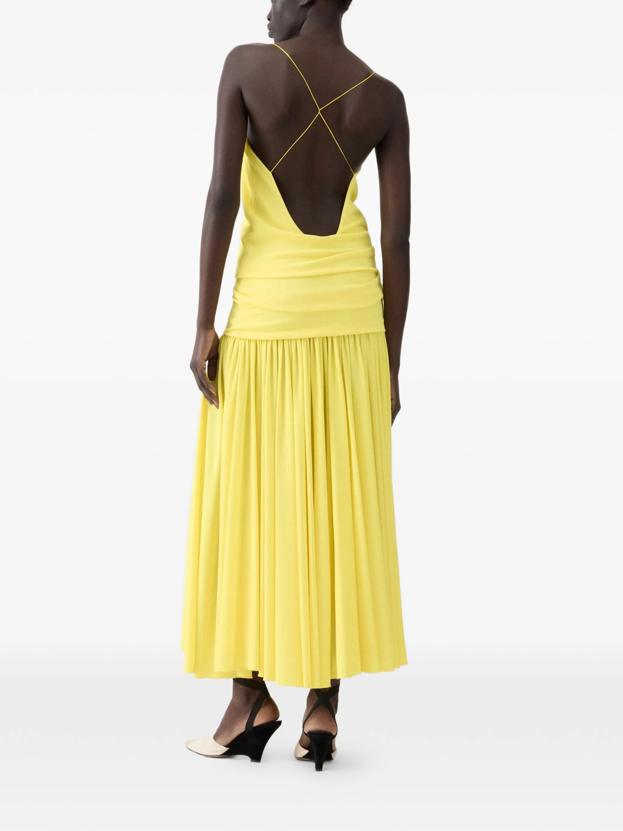 Jacquemus cross - back gathered dress