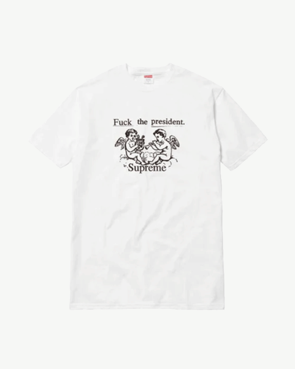 SUPREME FUCK THE PRESIDENT WHITE T-Shirt -