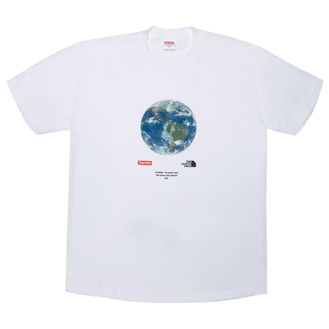 Supreme THE NORTH FACE ONE WORLD T-Shirt WHITE