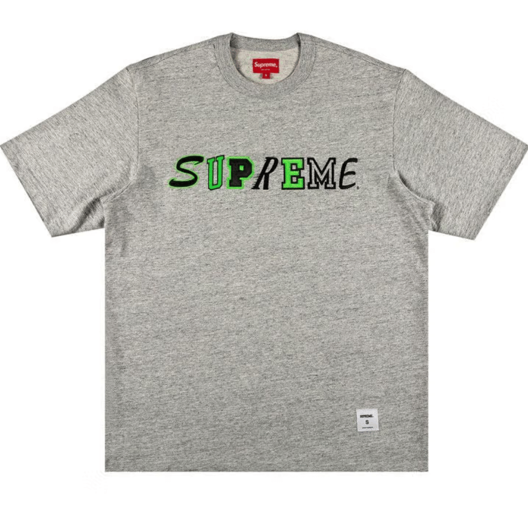 Supreme COLLAGE LOGO T-Shirt HEATHER GREY