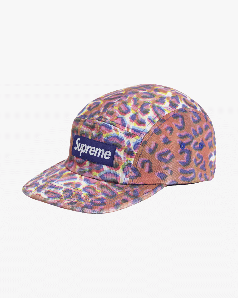 SUPREME FW24 WASHED CHINO TWILL CAMP CAP LEOPARD