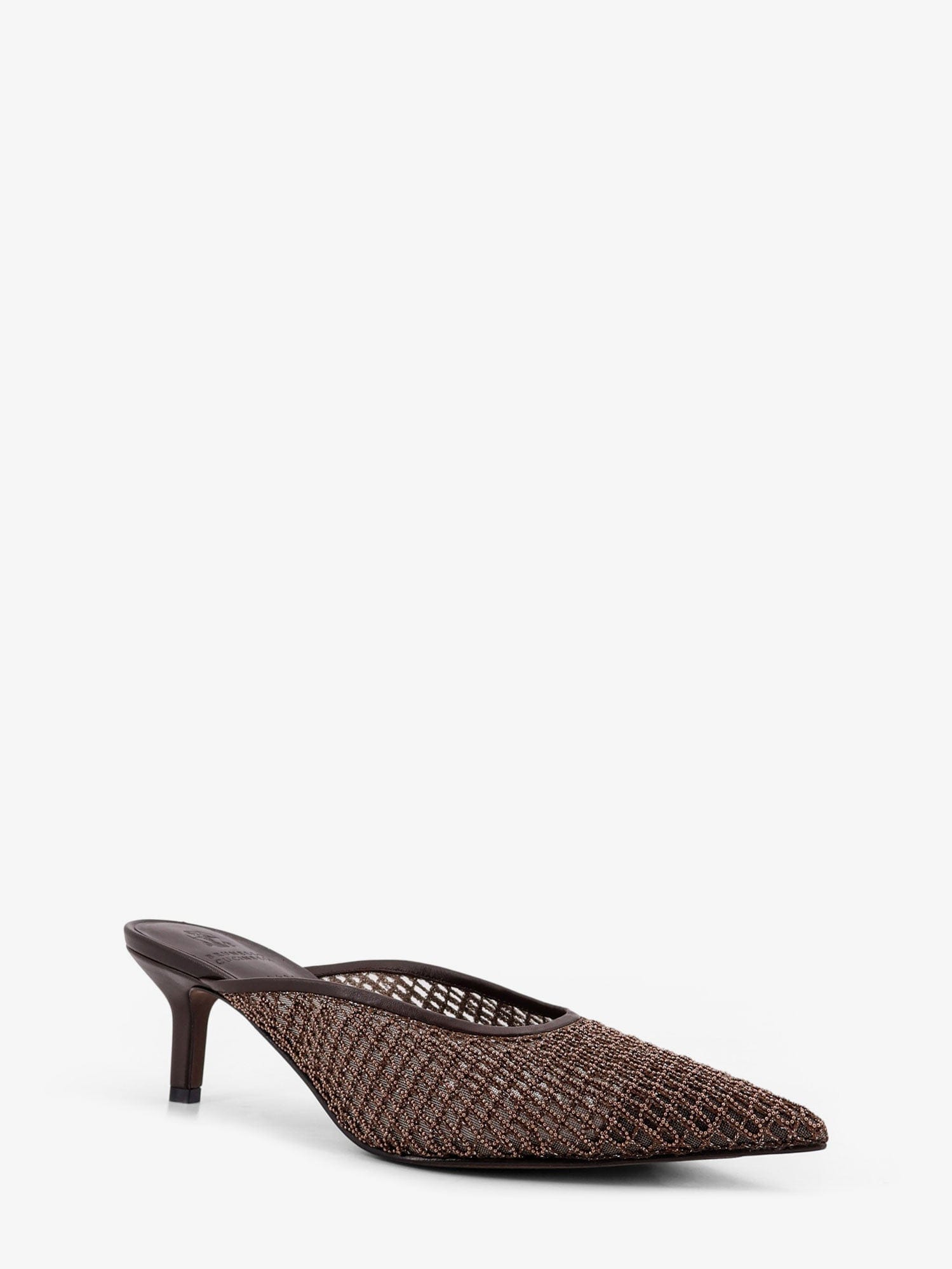 Brunello Cucinelli Leather sandals with Monili detail