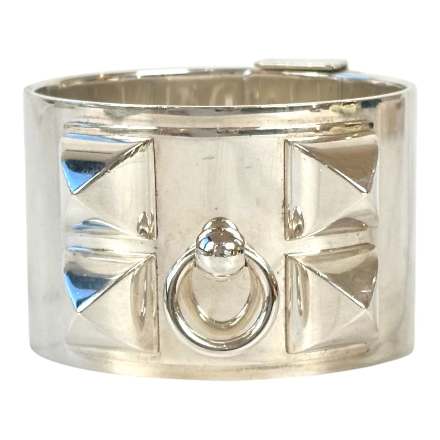 Hermes Silver CDC Bracelet LG in Sterling Silver