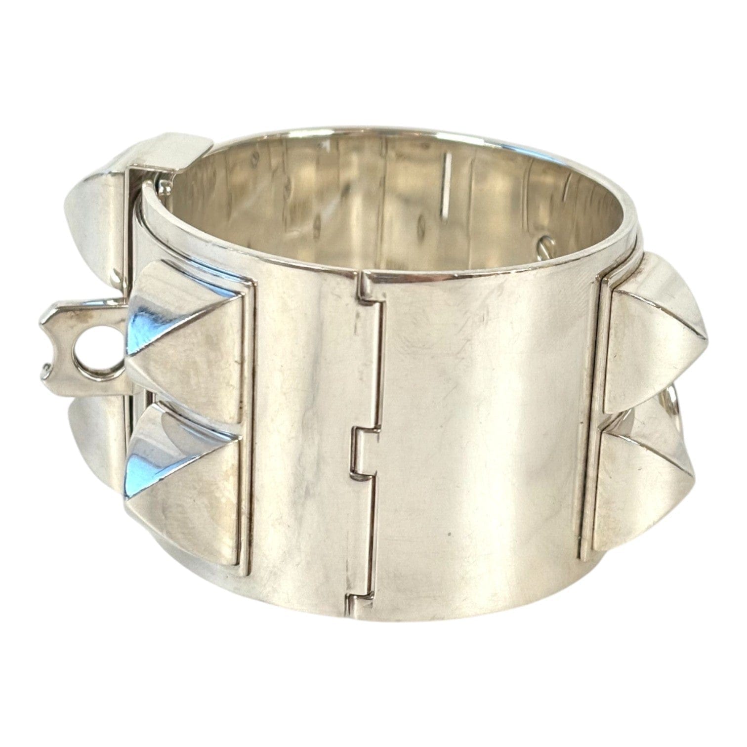 Hermes Silver CDC Bracelet LG in Sterling Silver