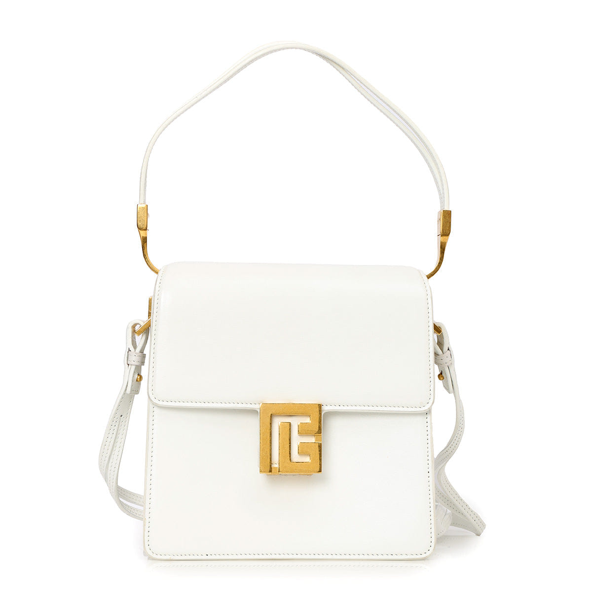 Balmain Ely White Small Shoulder Bag