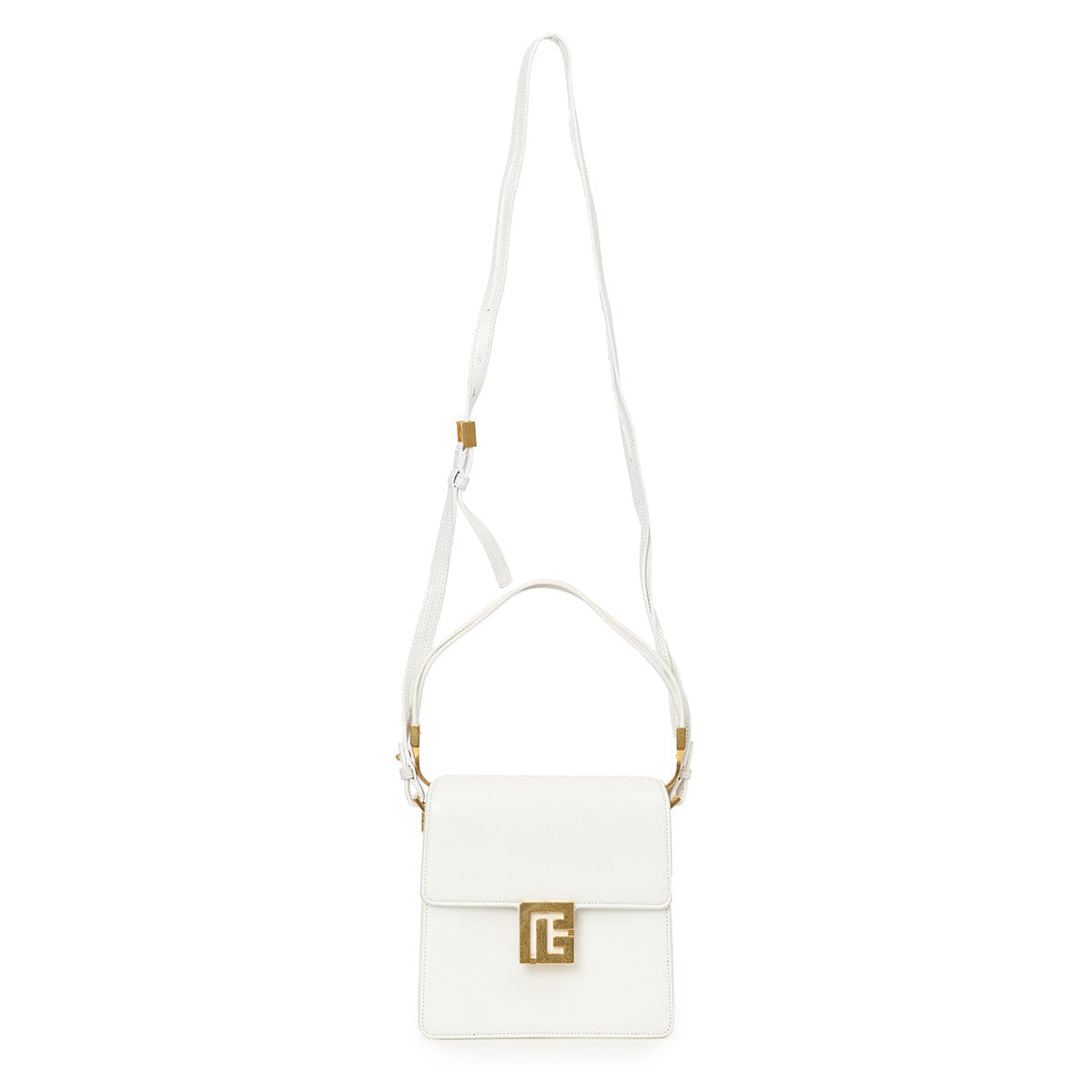 Balmain Ely White Small Shoulder Bag