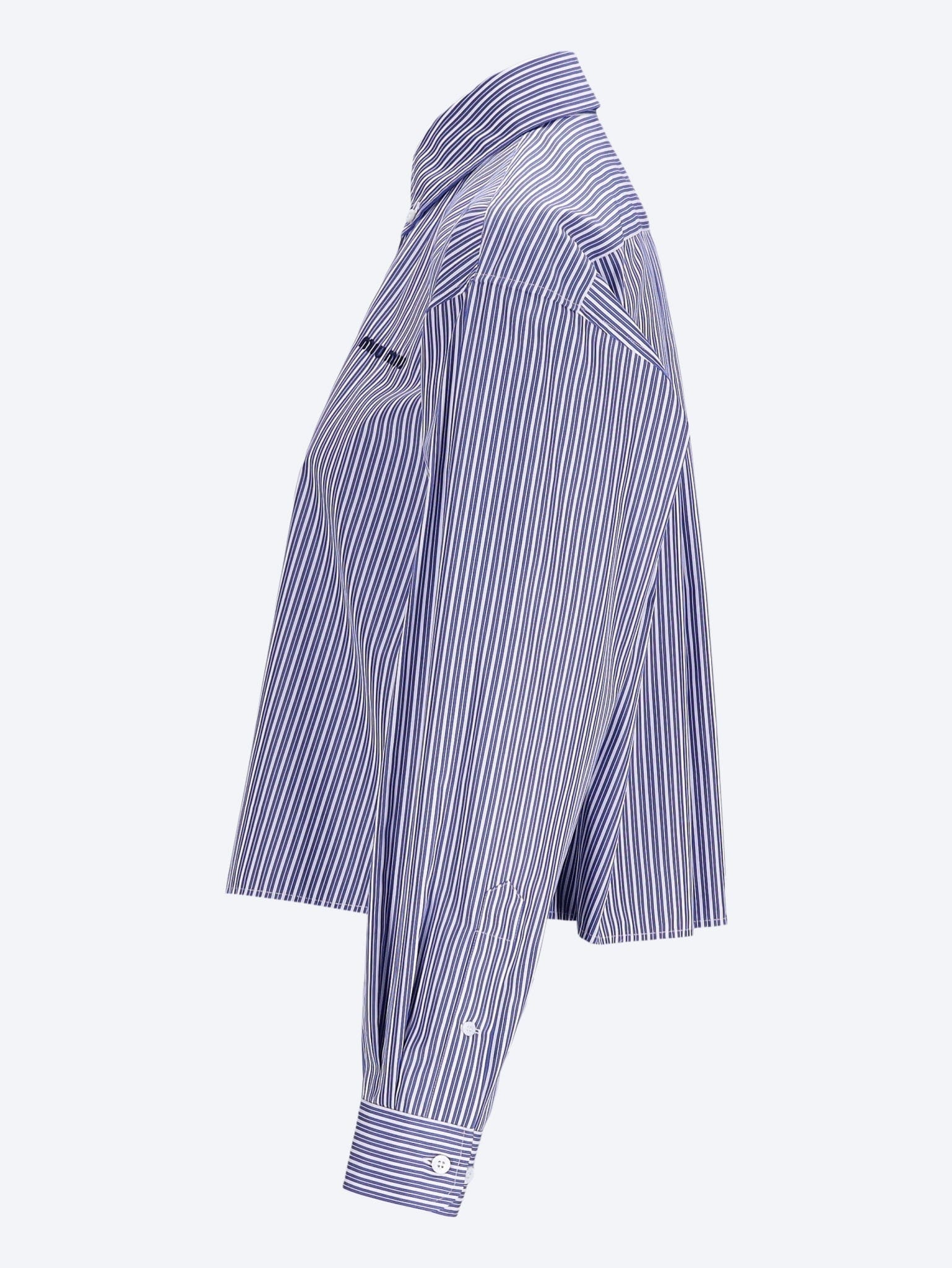 MIU MIU Micro pinstripe poplin shirt