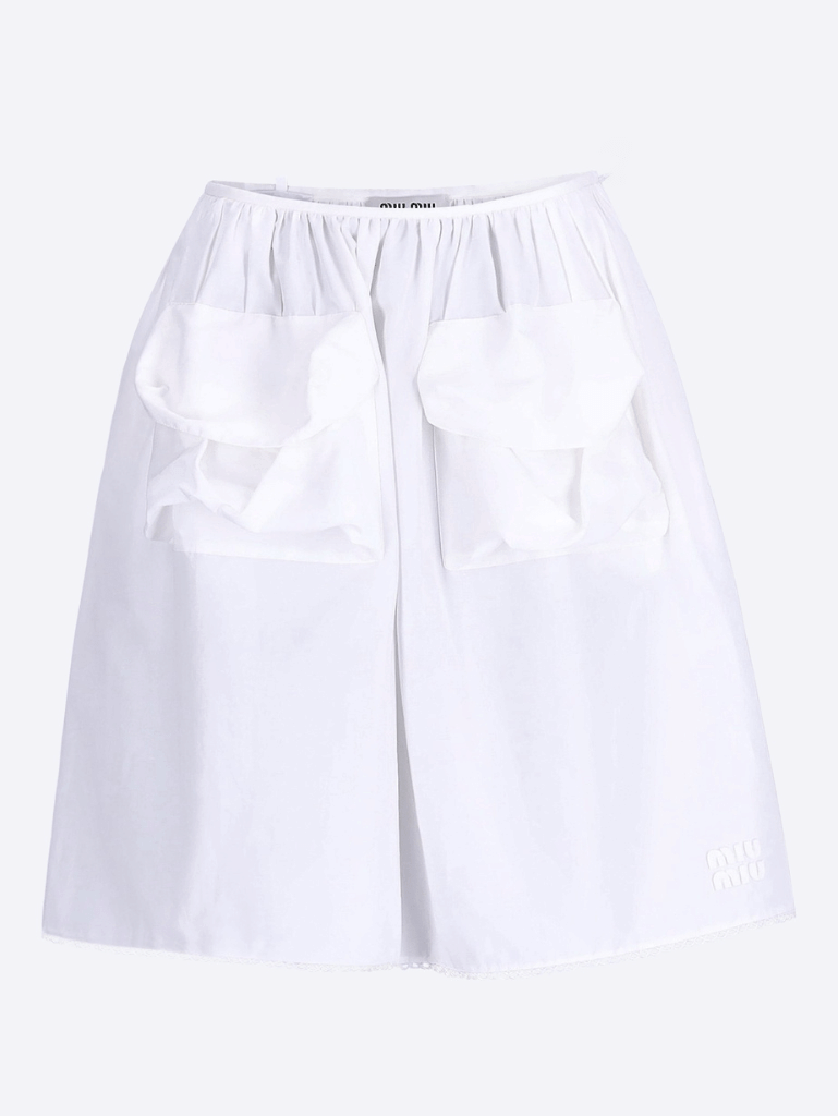 MIU MIU Brushed poplin skirt