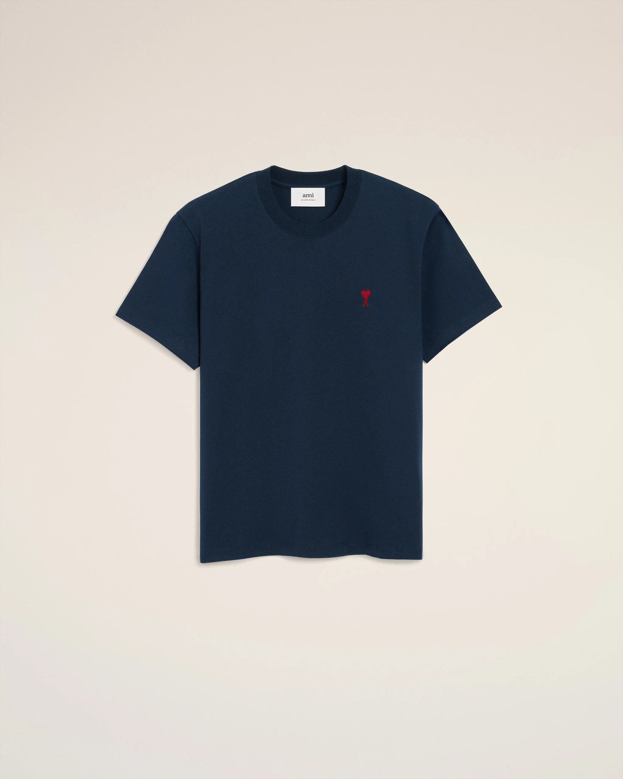 AMI Paris Ami de Coeur Navy Cotton T - Shirt | Ami Paris India
