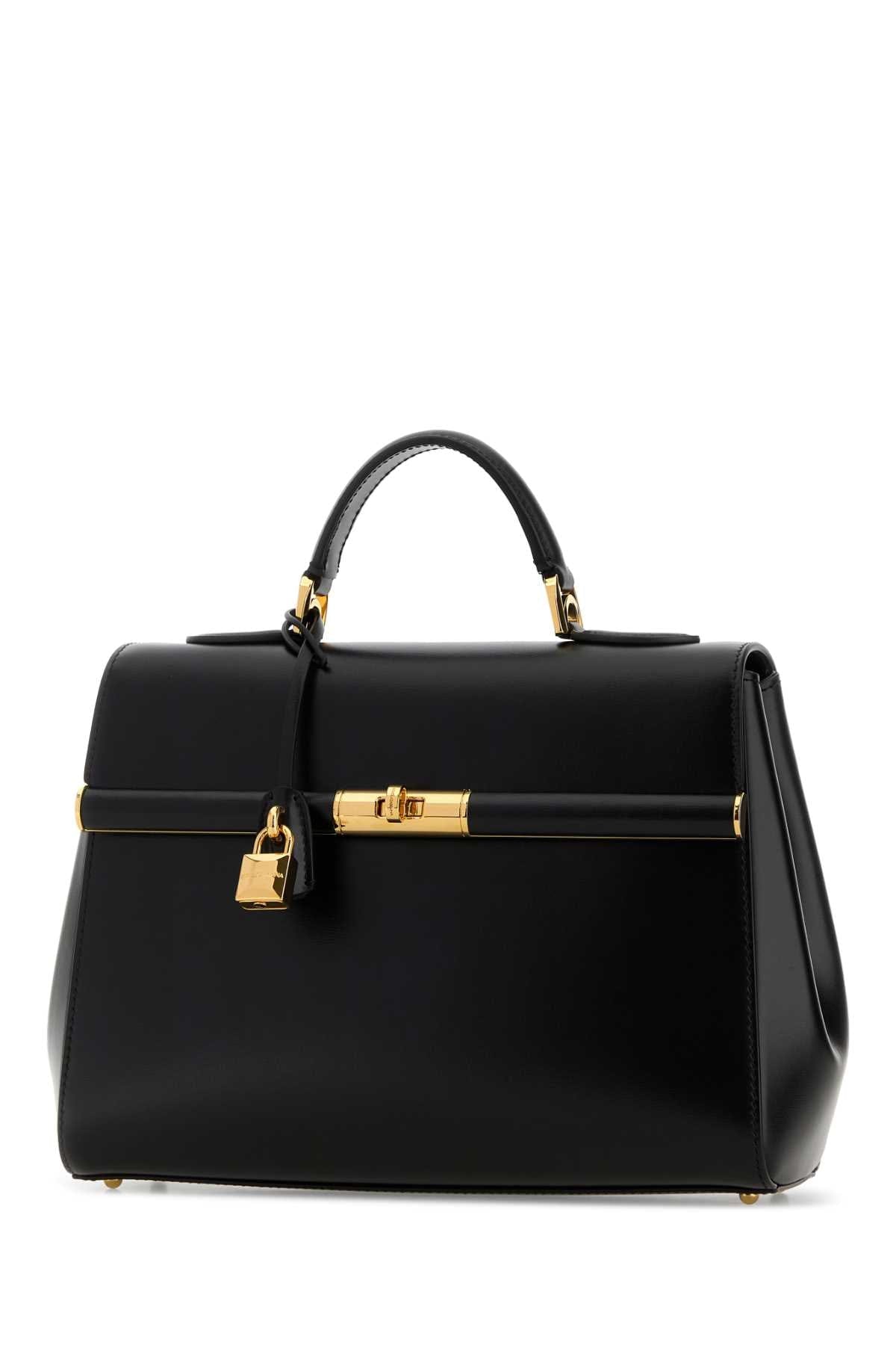 Dolce & Gabbana Women Black Leather Marlene Handbag