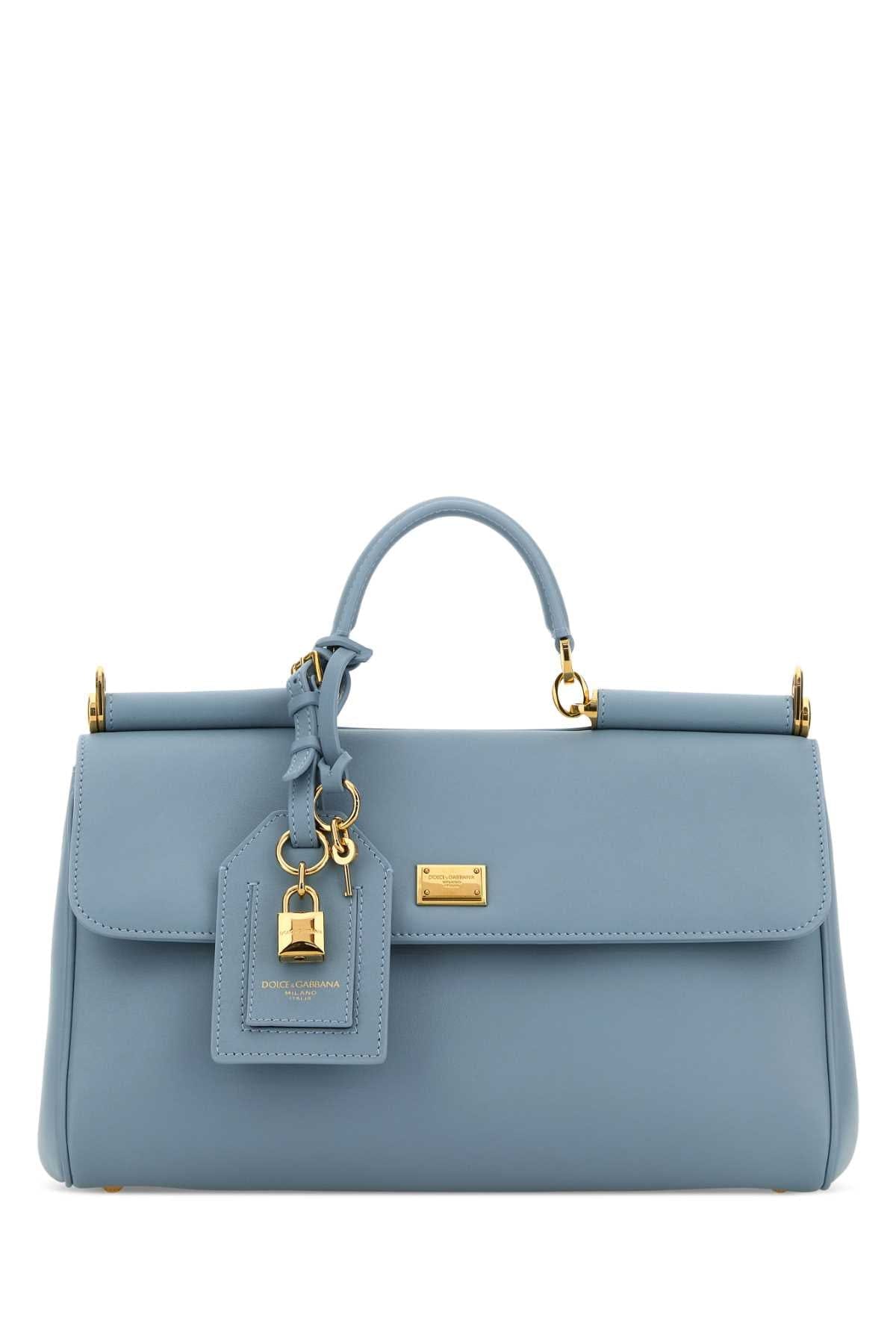 Dolce & Gabbana Women Light Blue Leather My Sicily Handbag