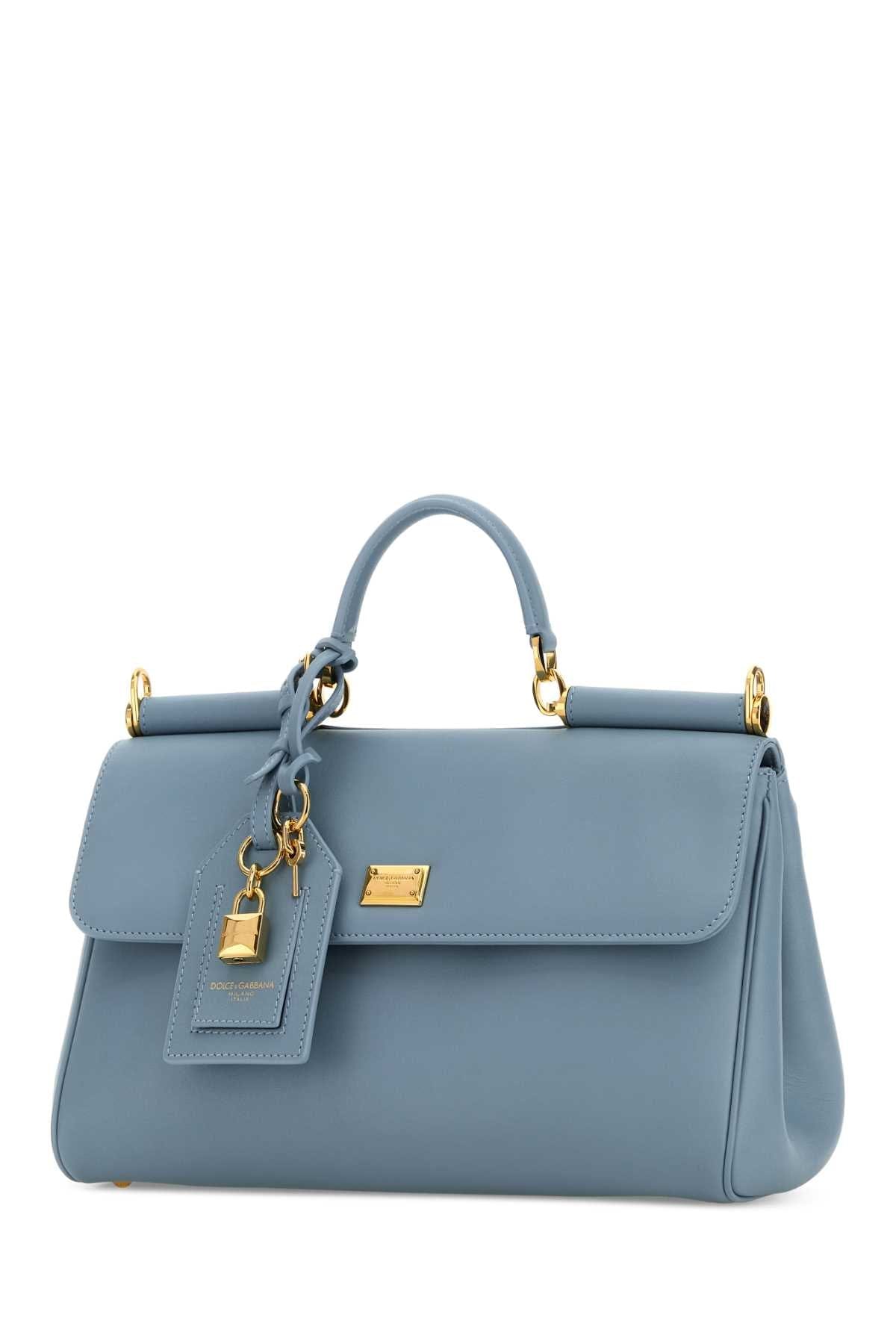 Dolce & Gabbana Women Light Blue Leather My Sicily Handbag