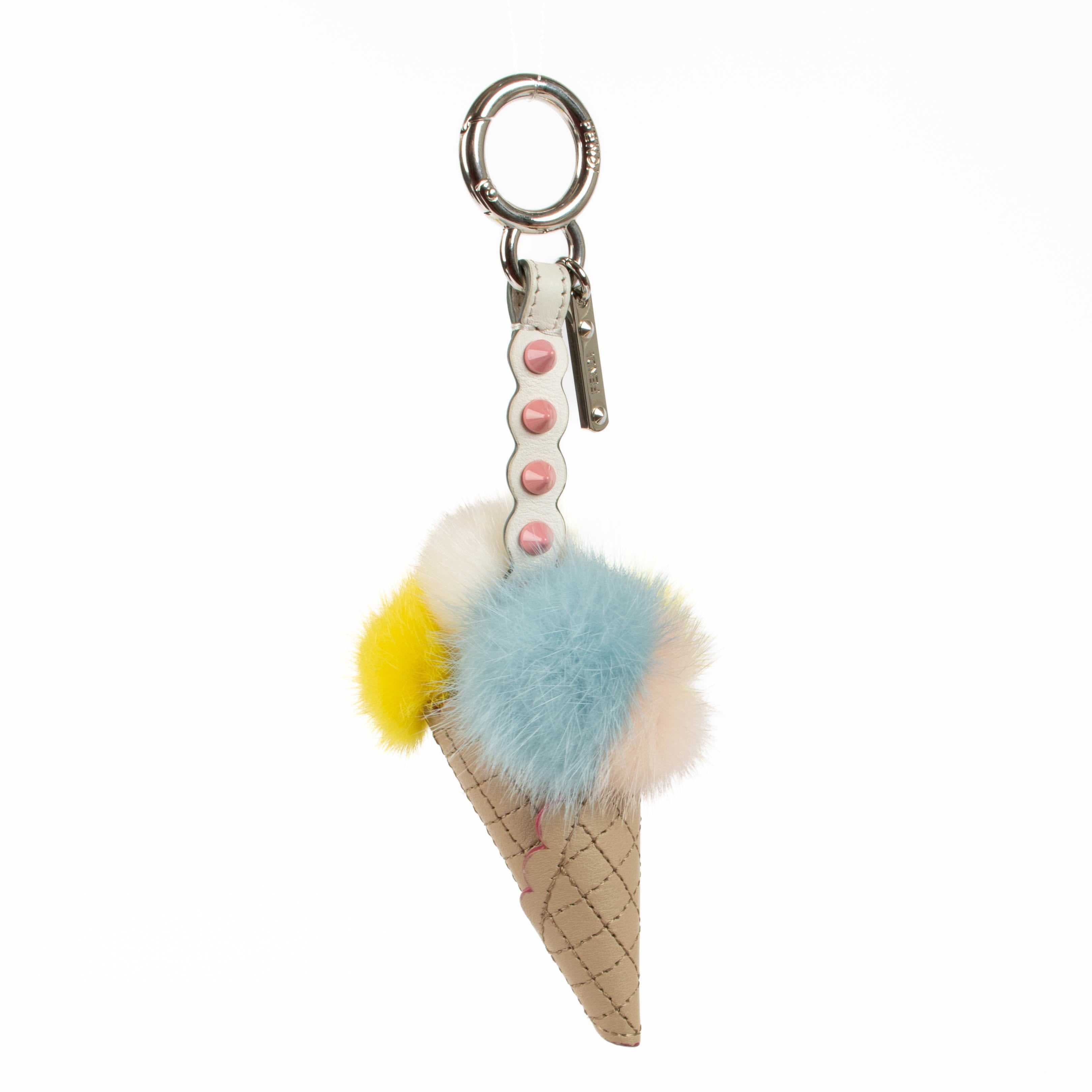 Fendi Multicolor Fur Ice Cream Charm