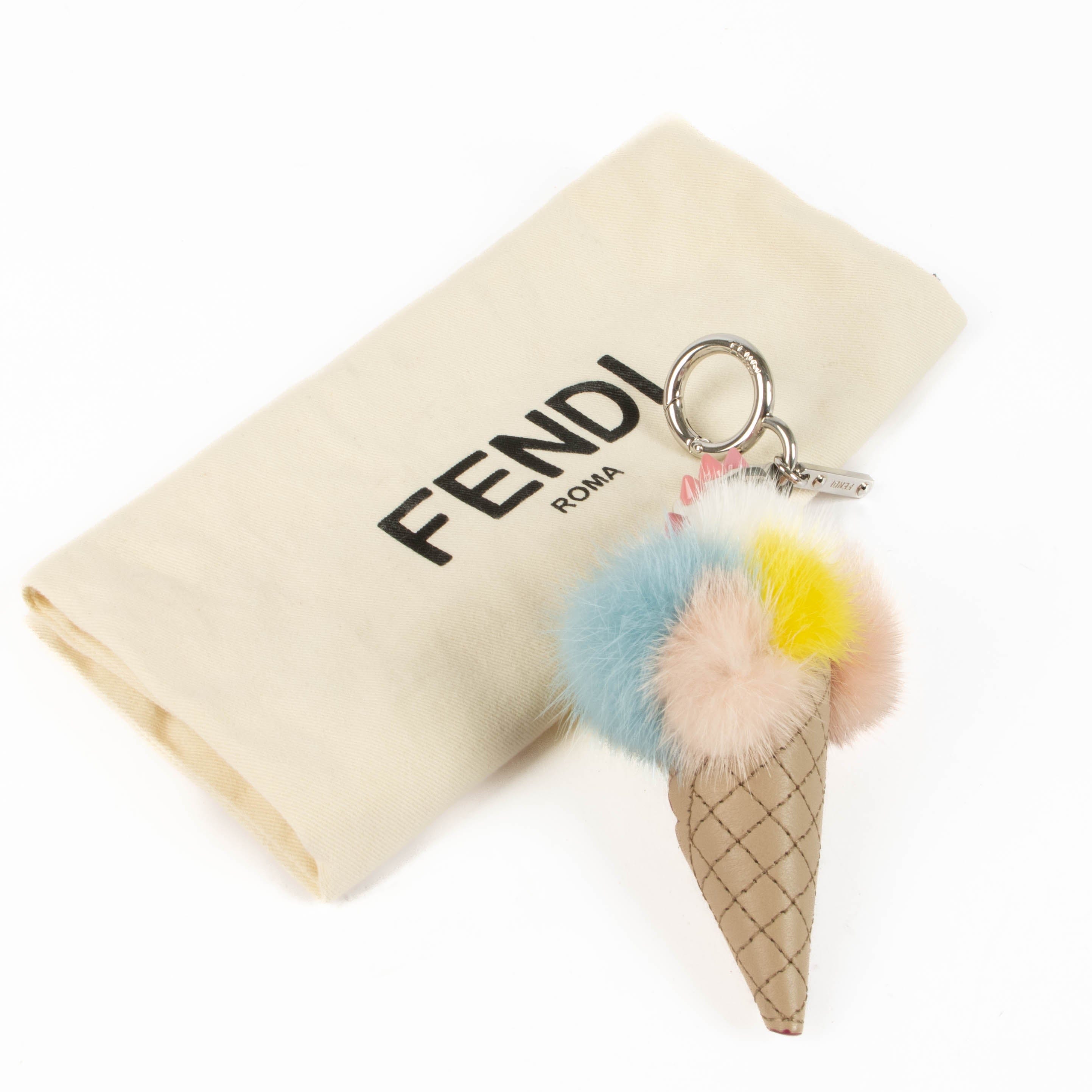 Fendi Multicolor Fur Ice Cream Charm