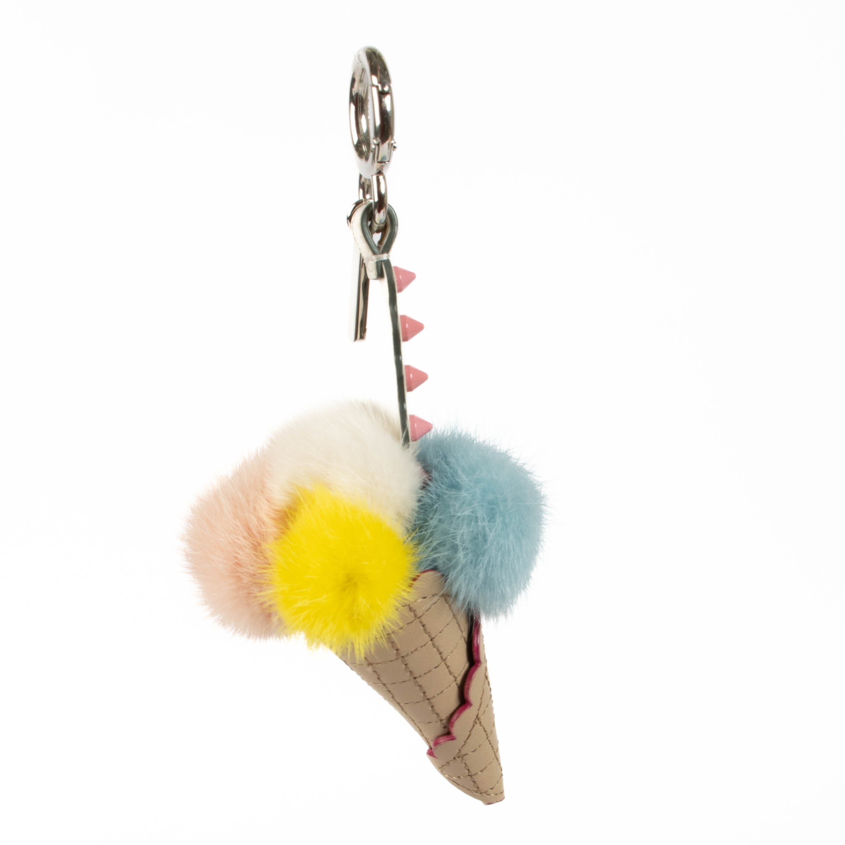 Fendi Multicolor Fur Ice Cream Charm