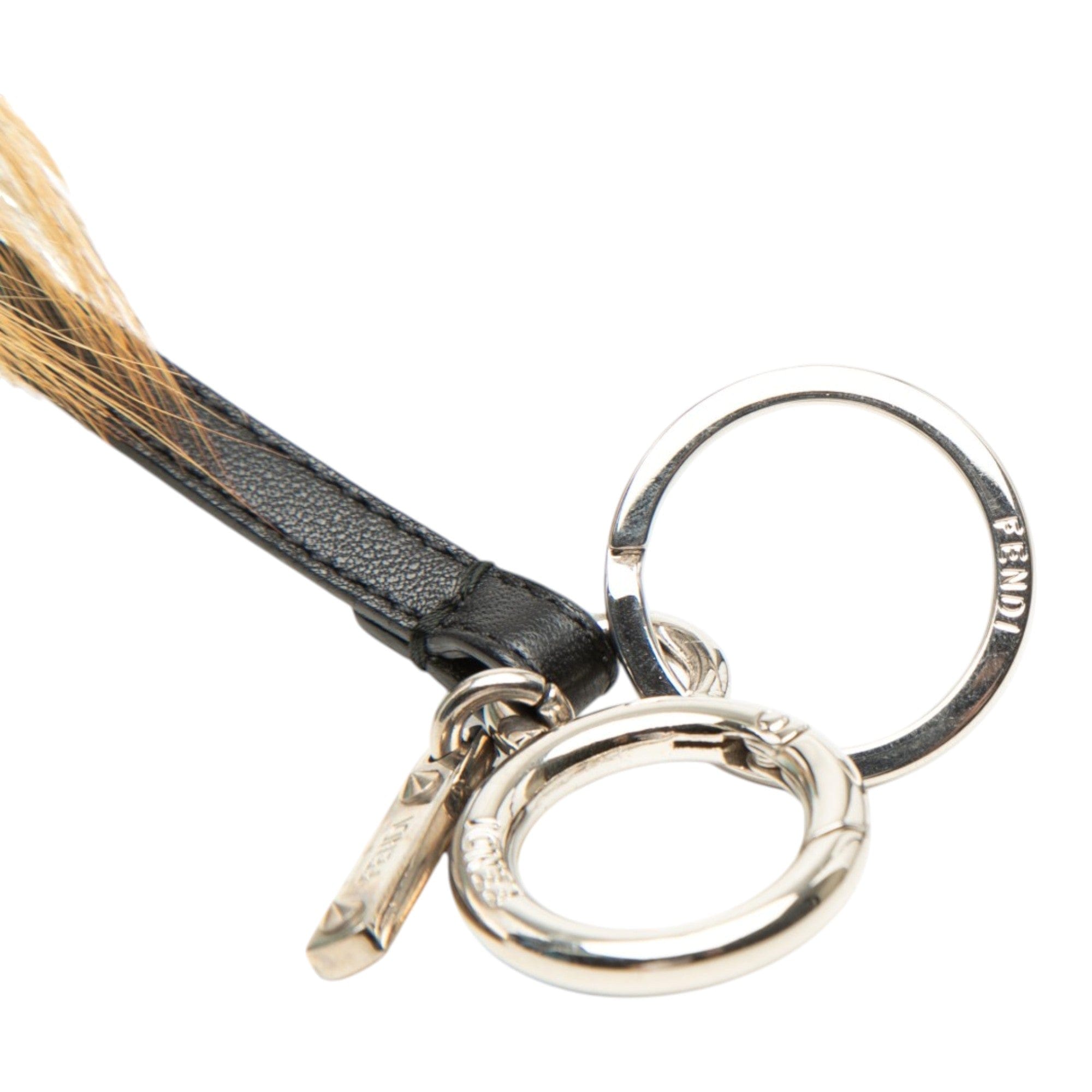 Fendi Tricolor Fur Monster Bug Key Chain and Bag Charm