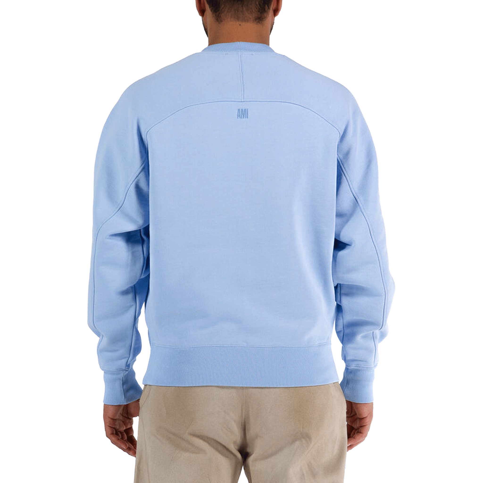AMI Paris ADC Tonal Boxy Fit Crewneck Sky Blue {SS22)