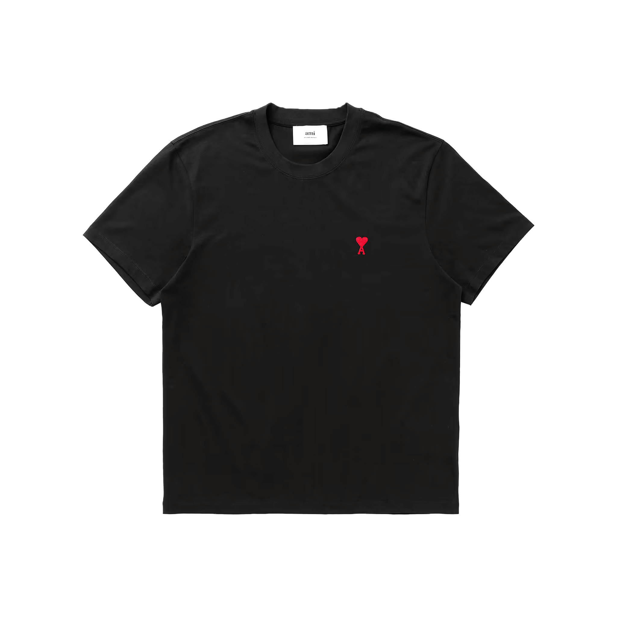 AMI Paris Small Red Ami De Coeur T-Shirt Black (SS22)