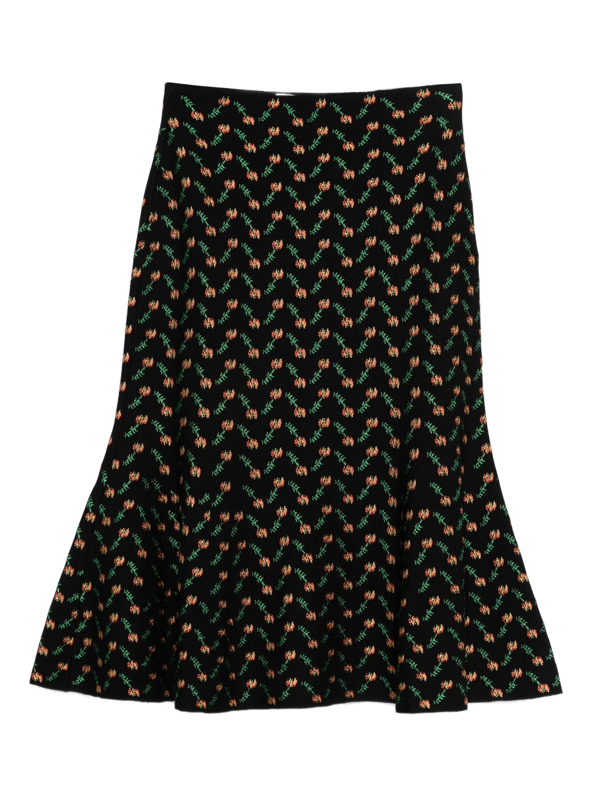 Alexander McQueen floral jacquard midi skirt