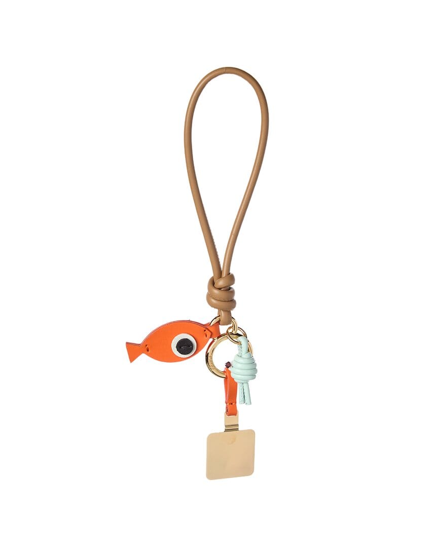 Fendi Steel & Leather Key Charm