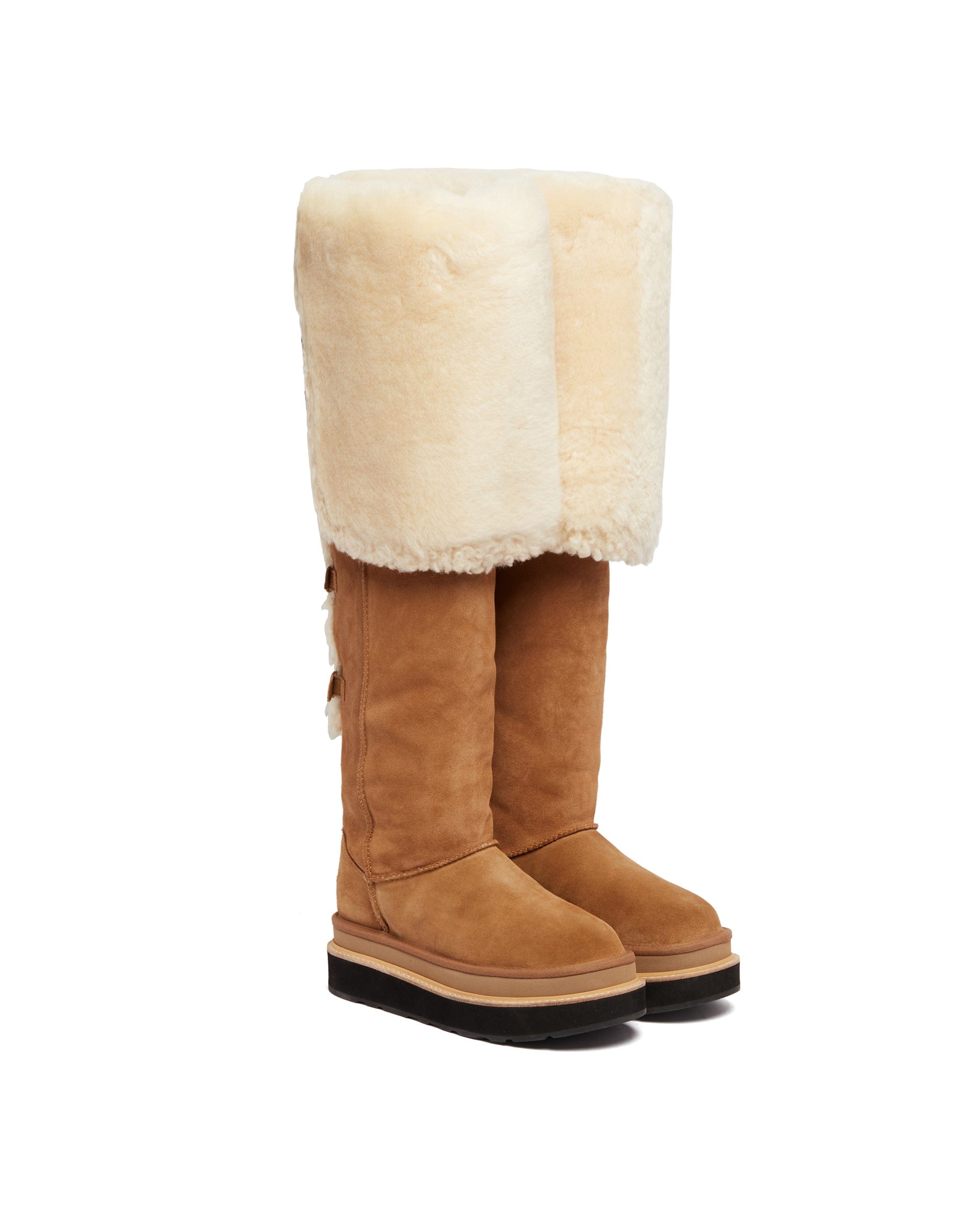 UGG x Sacai Stivali Thigh High Beige