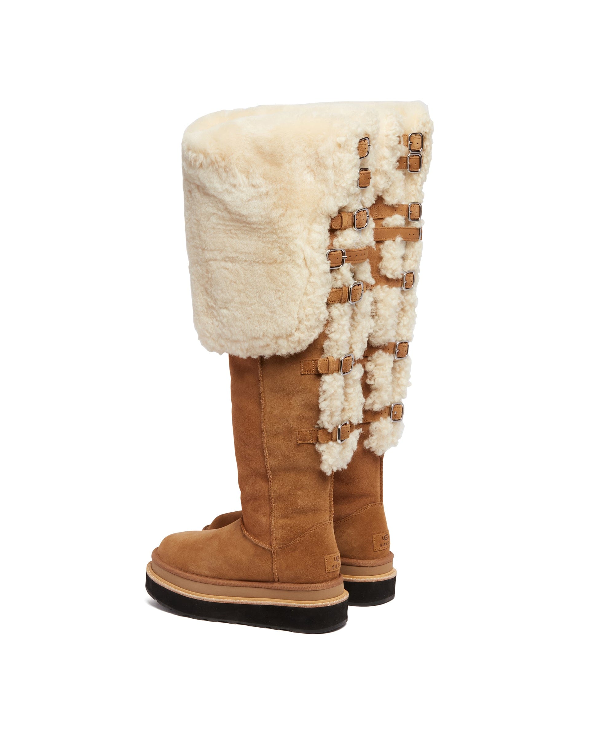 UGG x Sacai Stivali Thigh High Beige