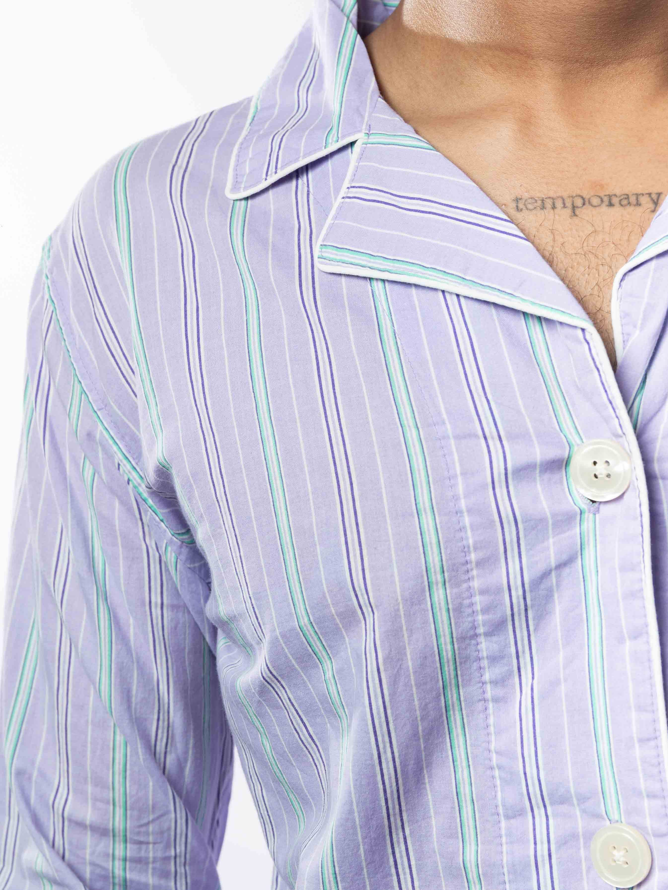 POLO RALPH Lauren Polo By Ralph Lauren Striped Sleep Shirt (XL)