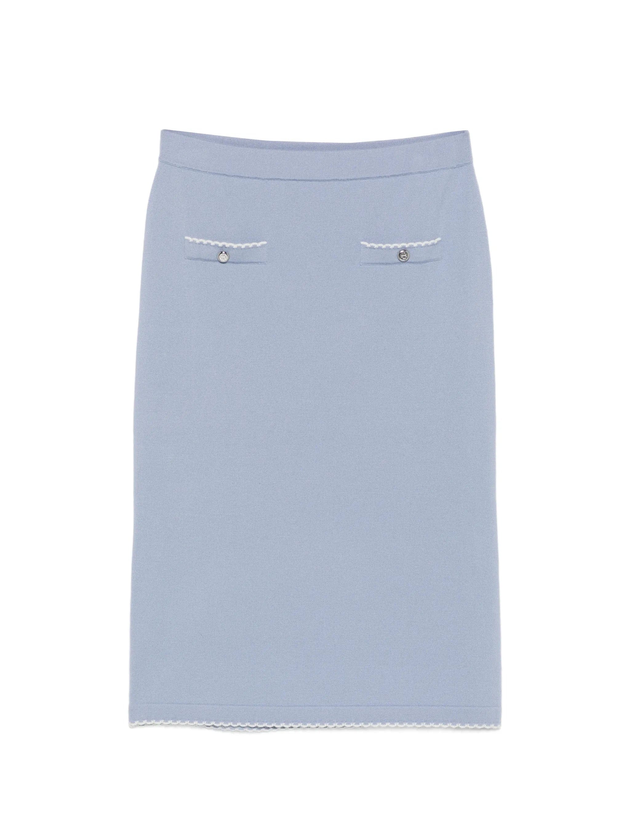Tory Burch scalloped wool skirt