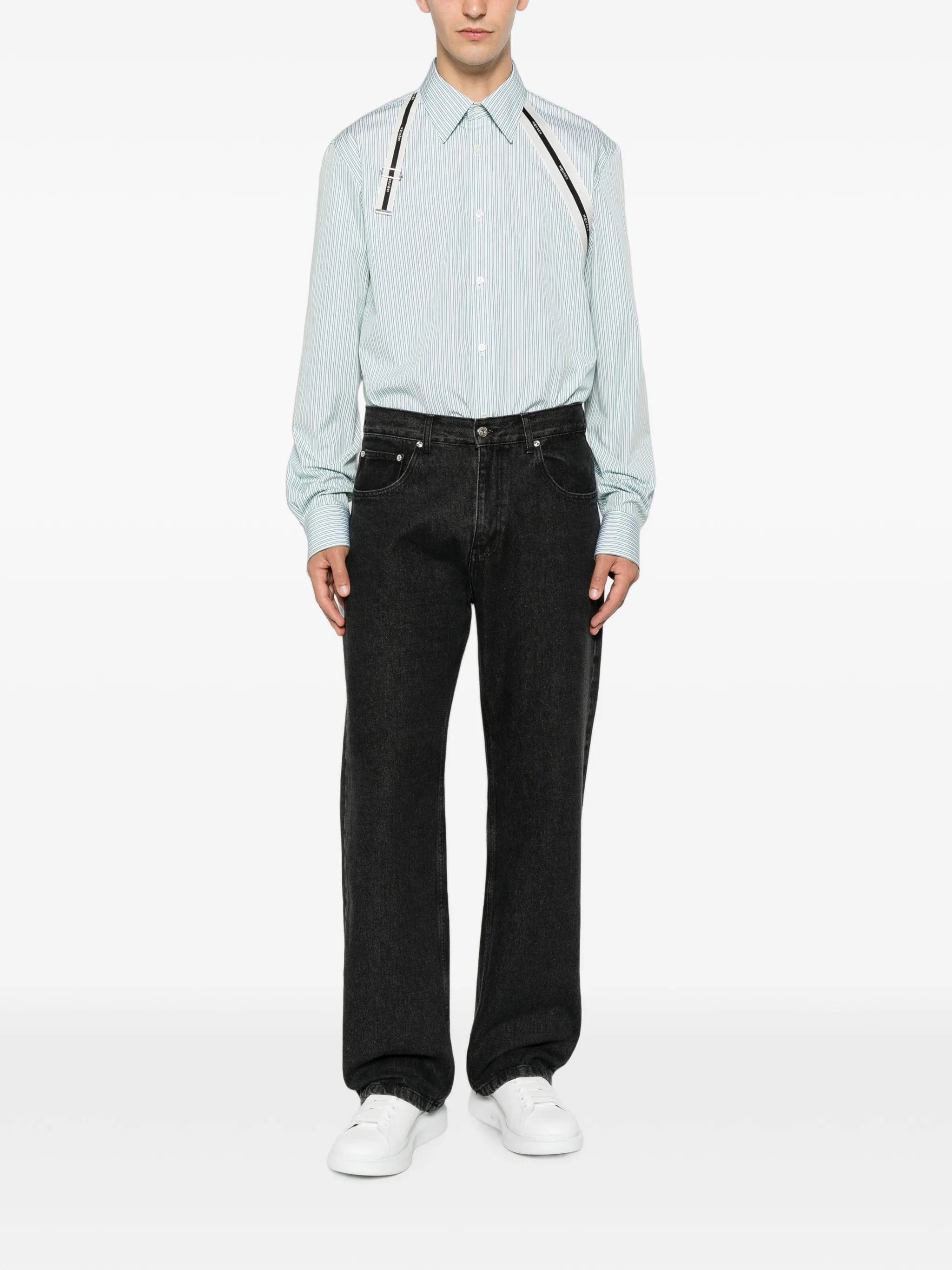 Alexander McQueen Harness striped shirt
