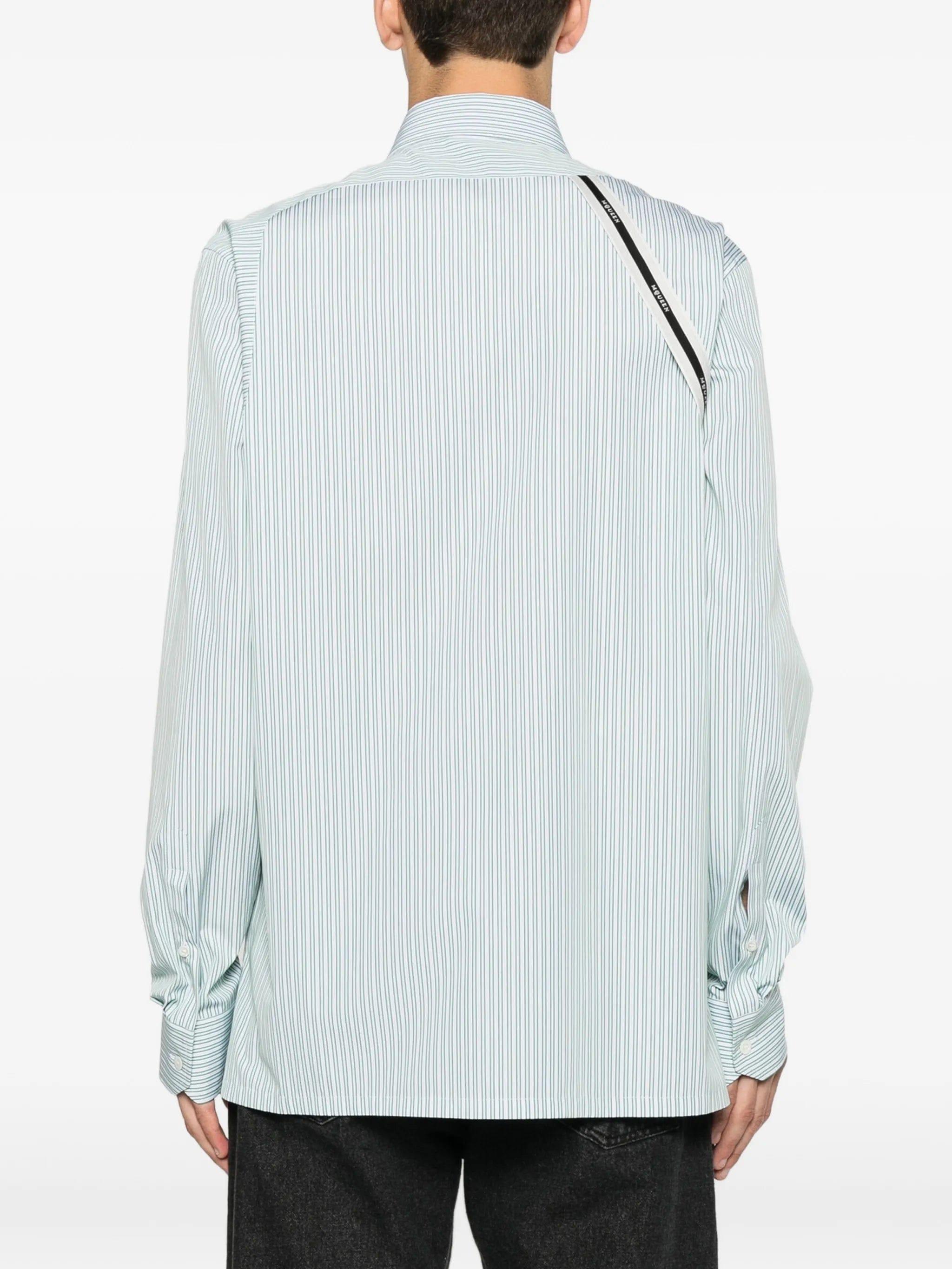 Alexander McQueen Harness striped shirt