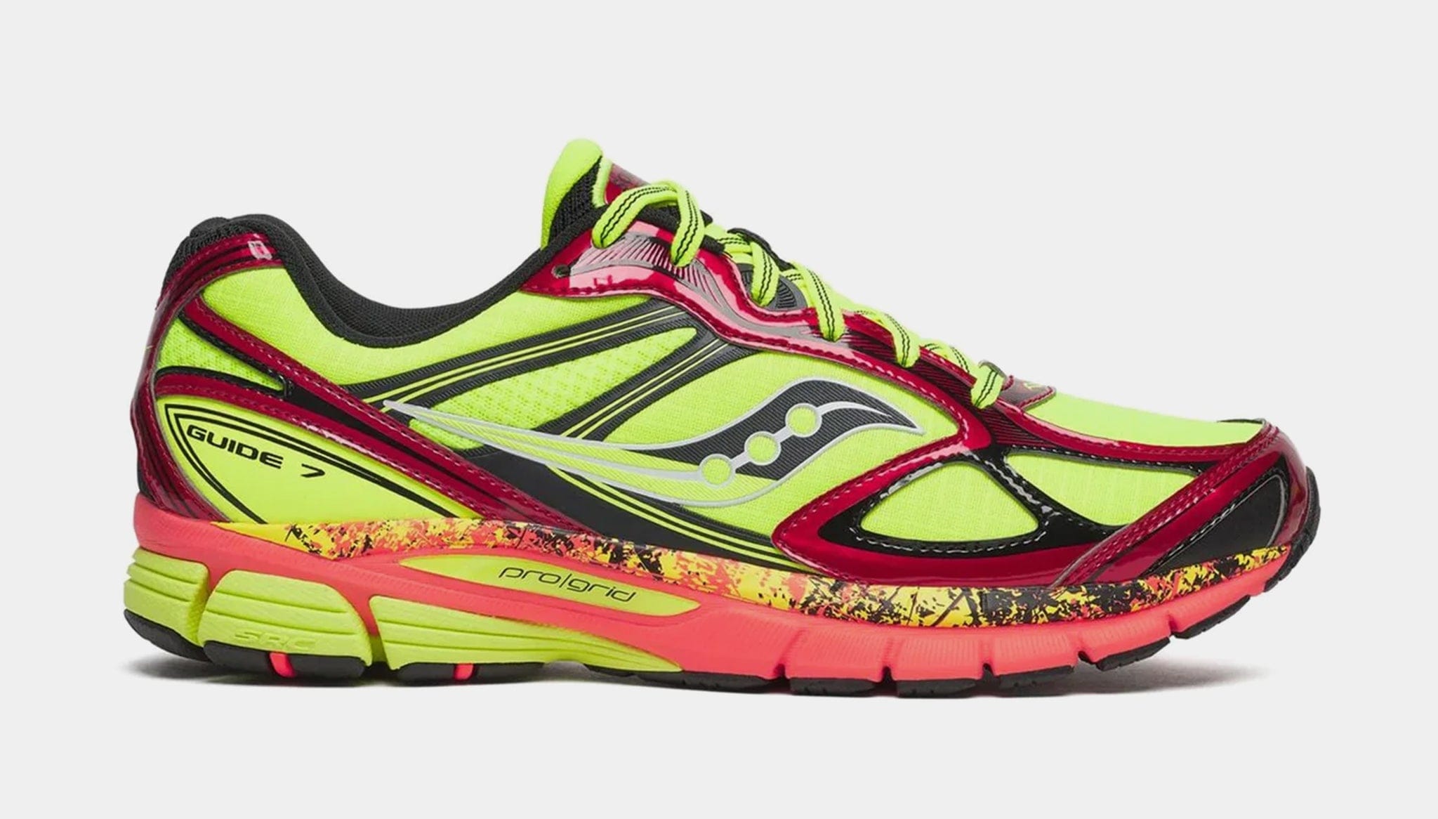 Saucony ProGrid Guide 7 Mens Running Shoes (Canary/Red)