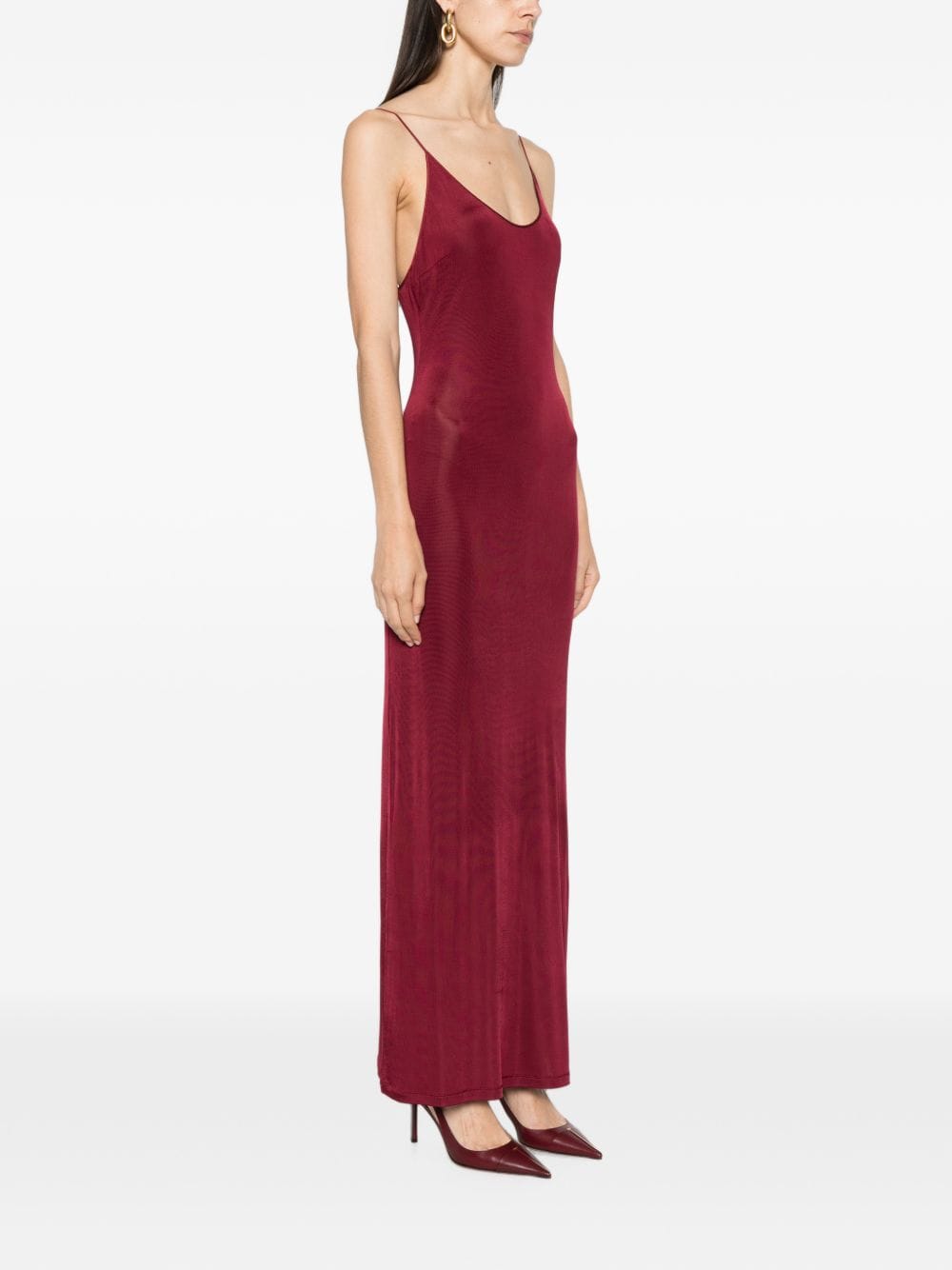 Saint Laurent Slip Dress — Burgundy