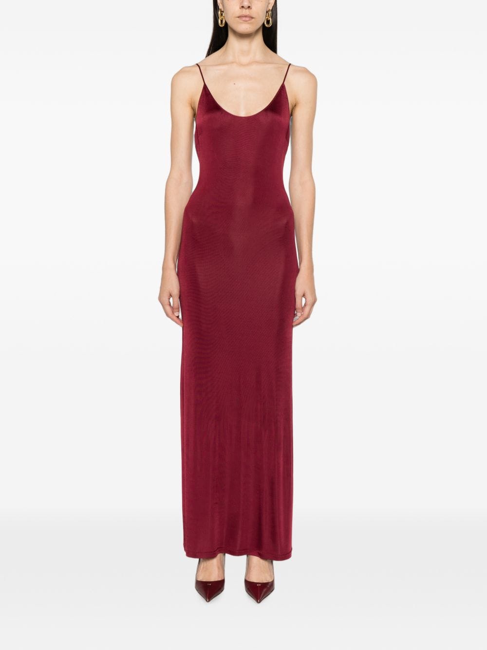 Saint Laurent Slip Dress — Burgundy