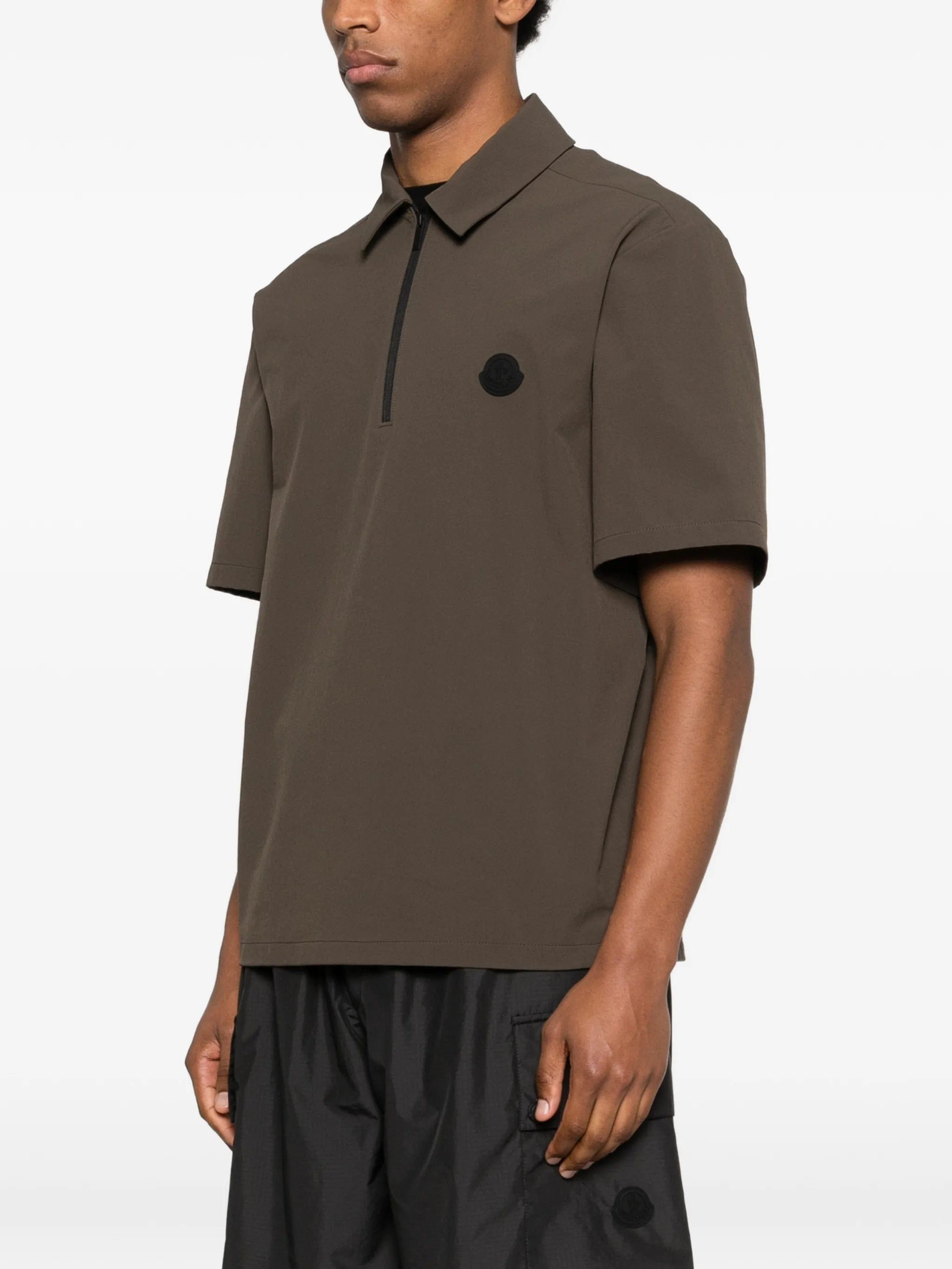 Moncler half - zip short - sleeve polo shirt