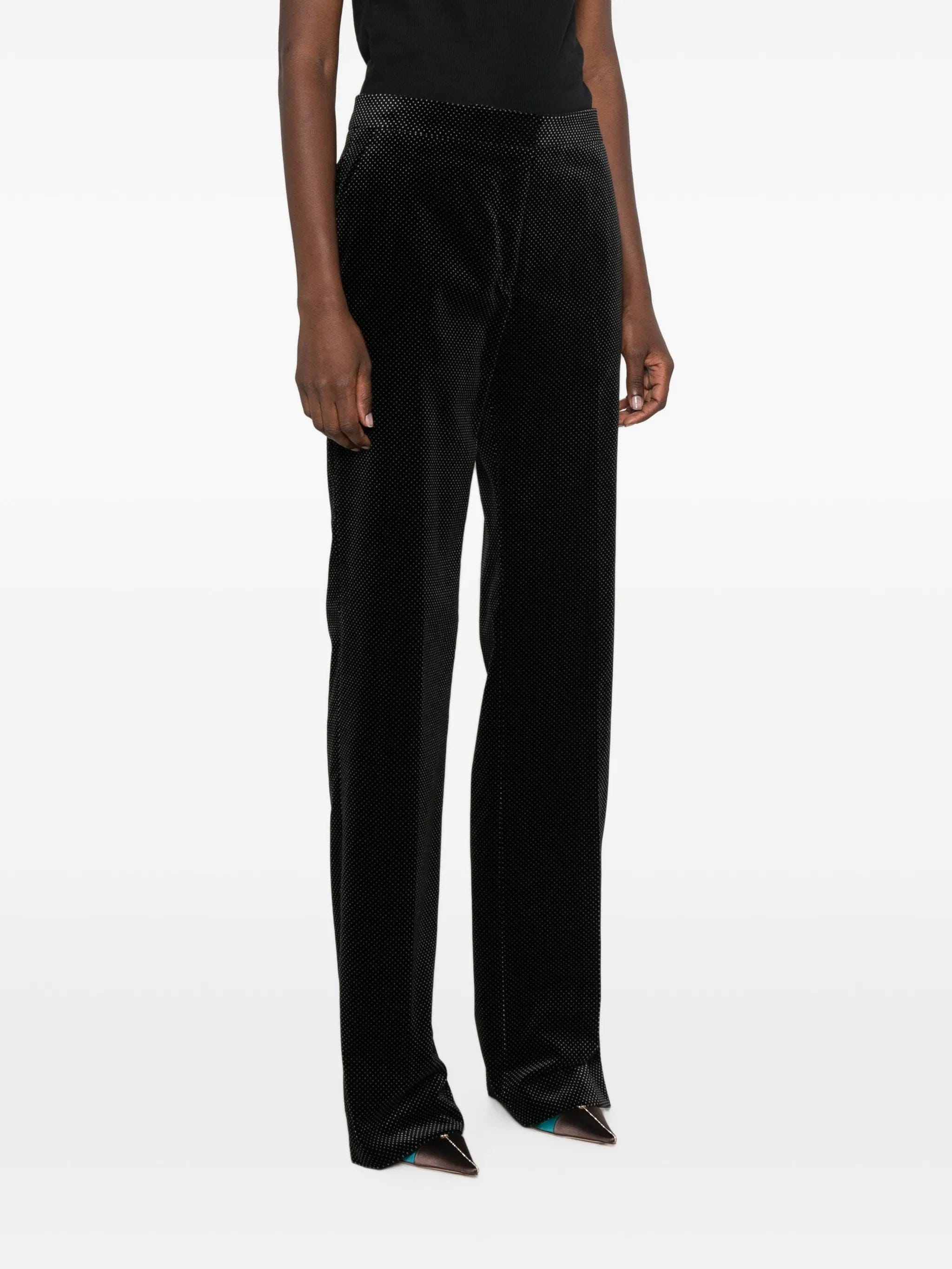 TOM FORD polka - dot velvet trousers